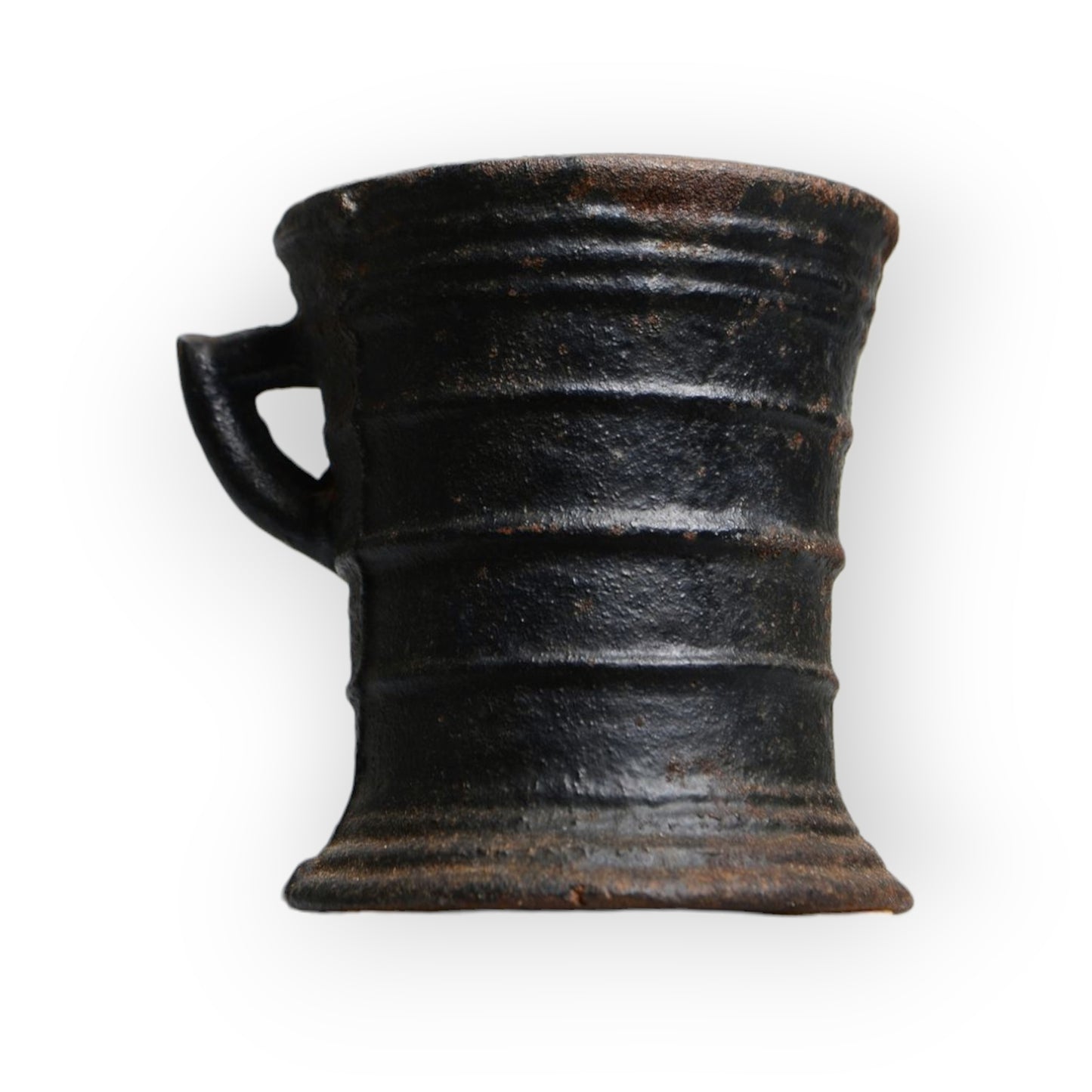 17th-Century Antique Cast Iron Mortar