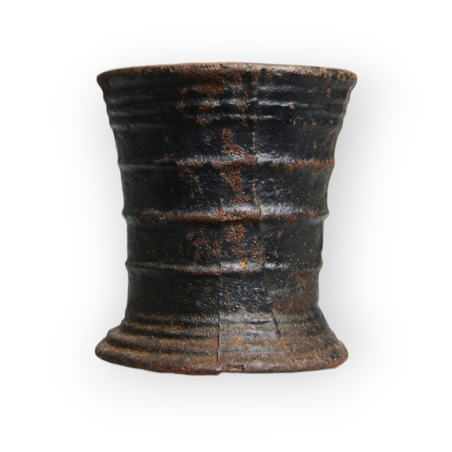 17th-Century Antique Cast Iron Mortar