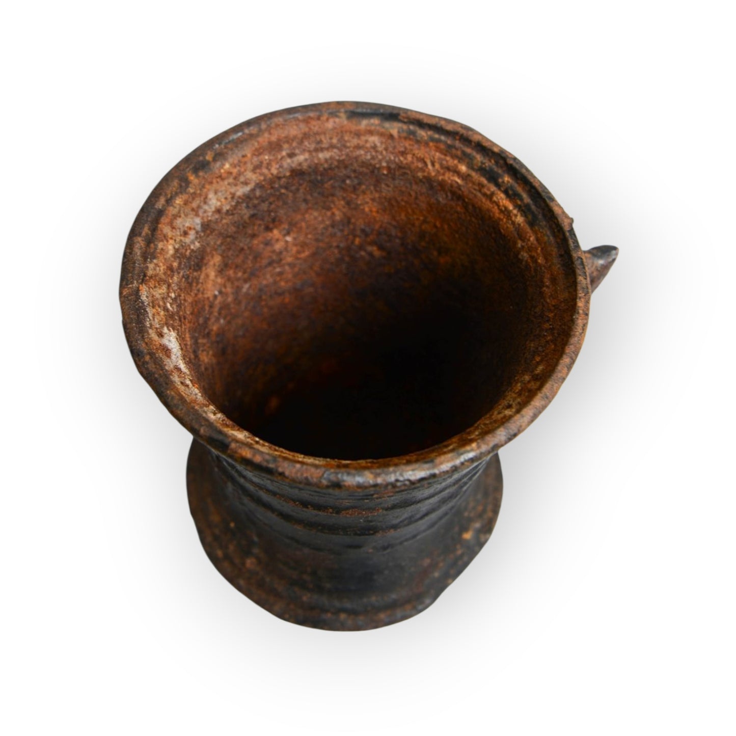 17th-Century Antique Cast Iron Mortar