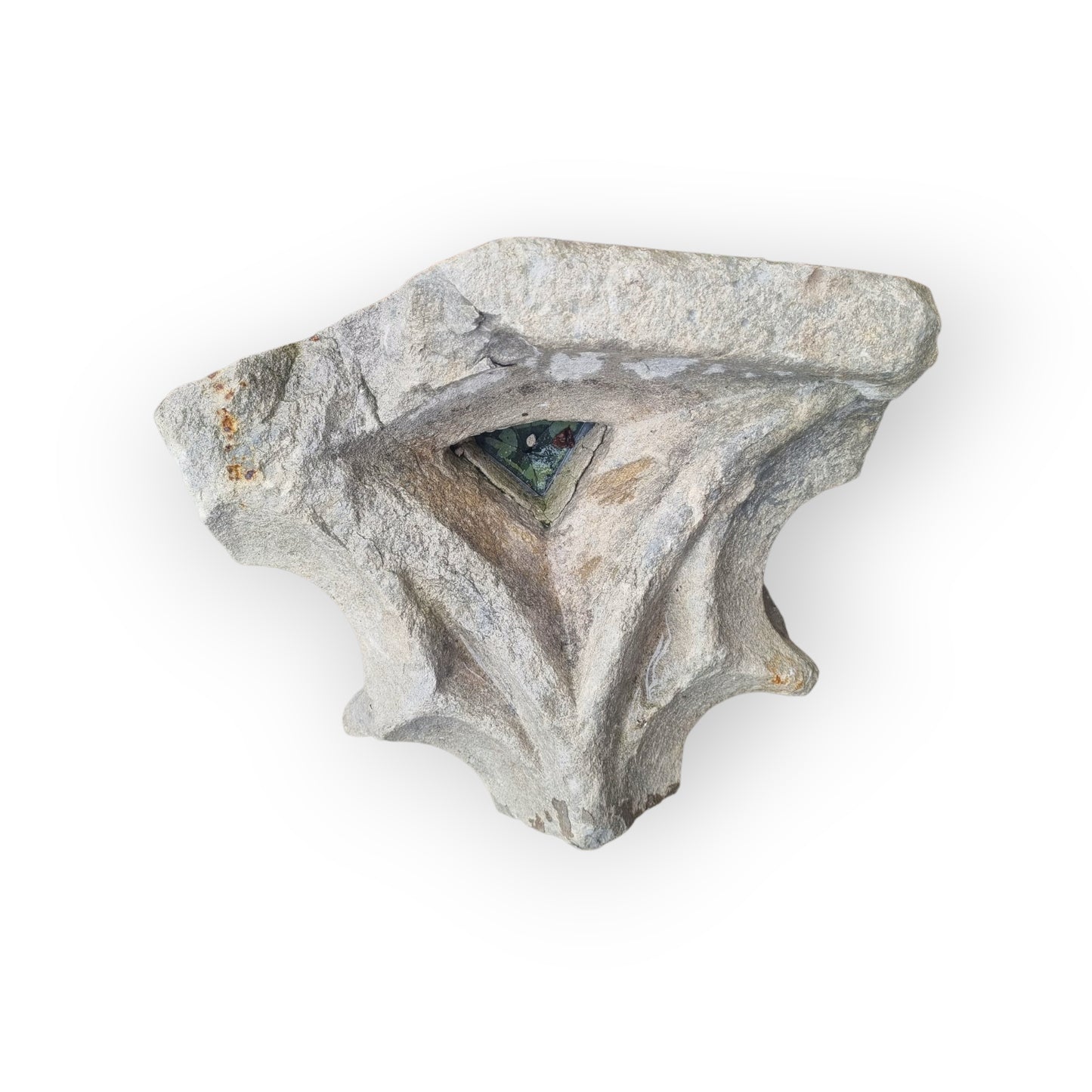 15th-Century English Gothic Antique Carved Stone Window Fragment With Provenance 1 Of 2