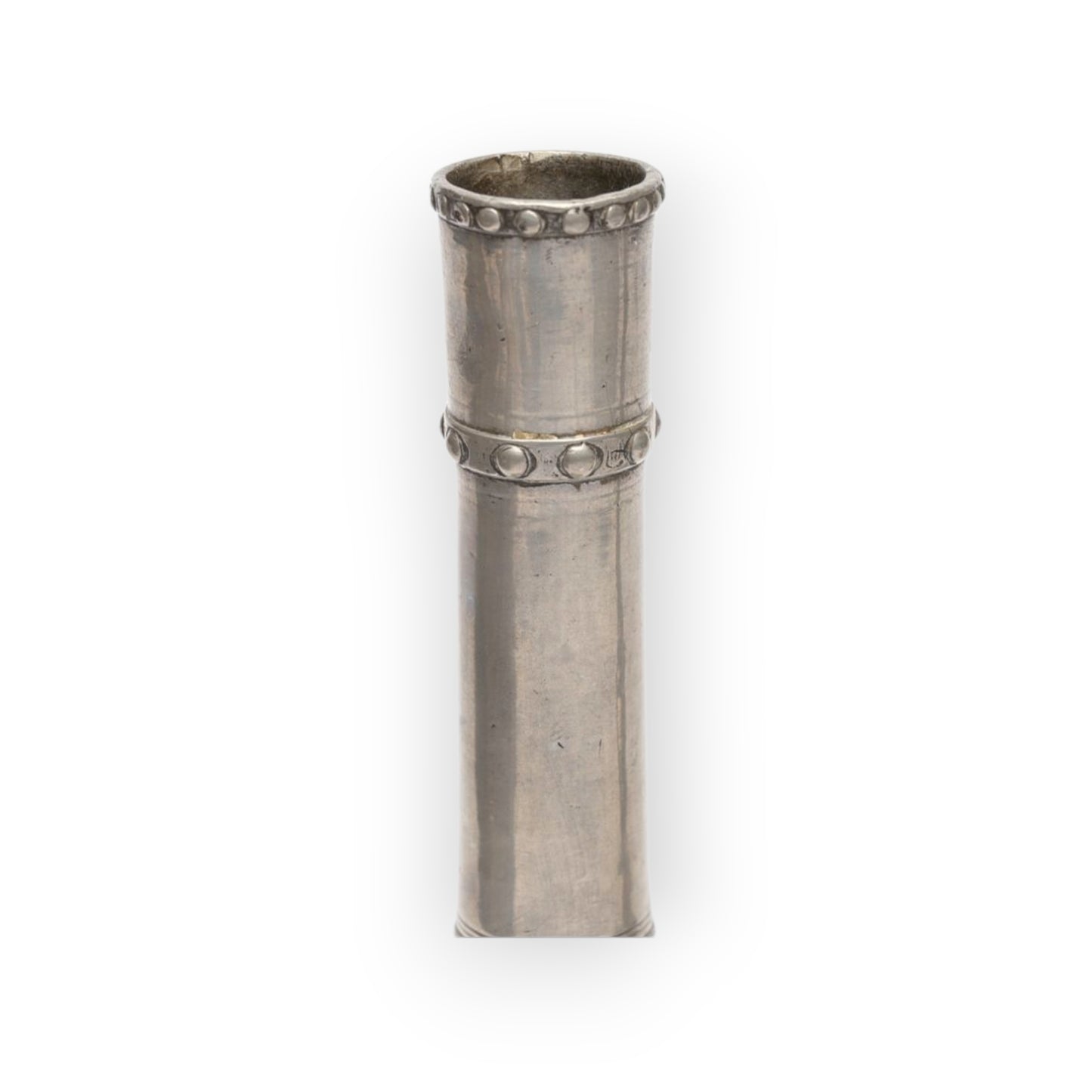 A Pair of 18th Century Gustavian Antique Pewter Candlesticks, Bearing The Name Of M Moberg & Dated "1786"
