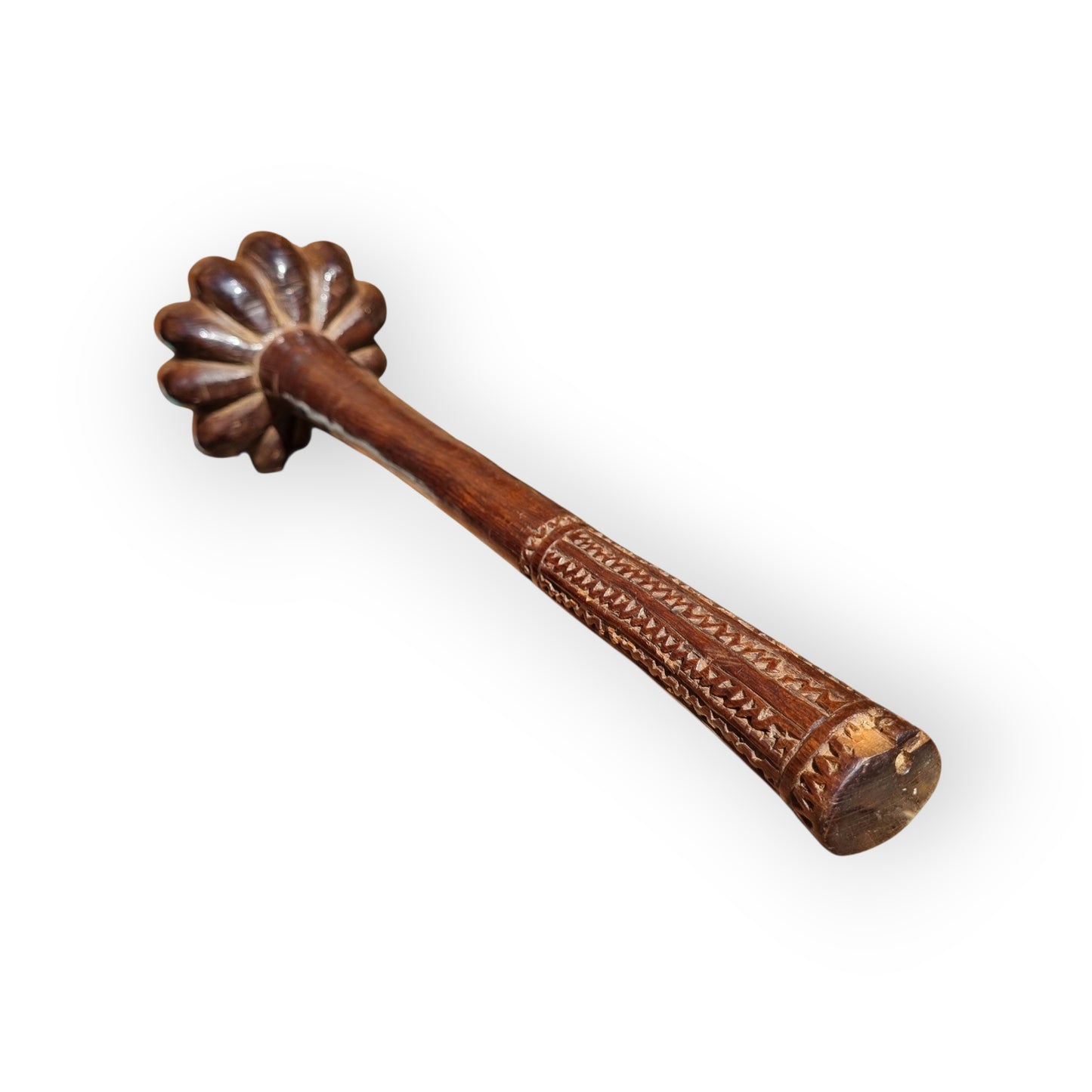 Early 19th-Century Ethnographic Antique Treen War Club - A Fijian "Ula Tavatava" - Complete With A "Death Notch"