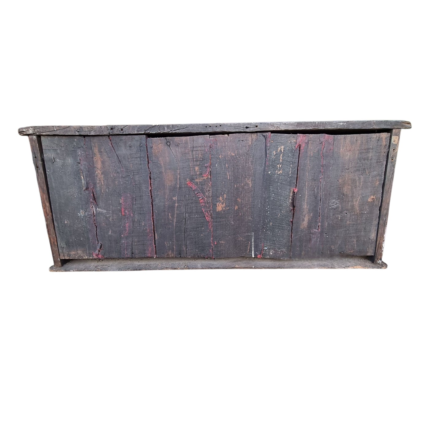 Mid 17th Century English Antique Oak & Elm Mural Glass Cupboard, Circa 1640