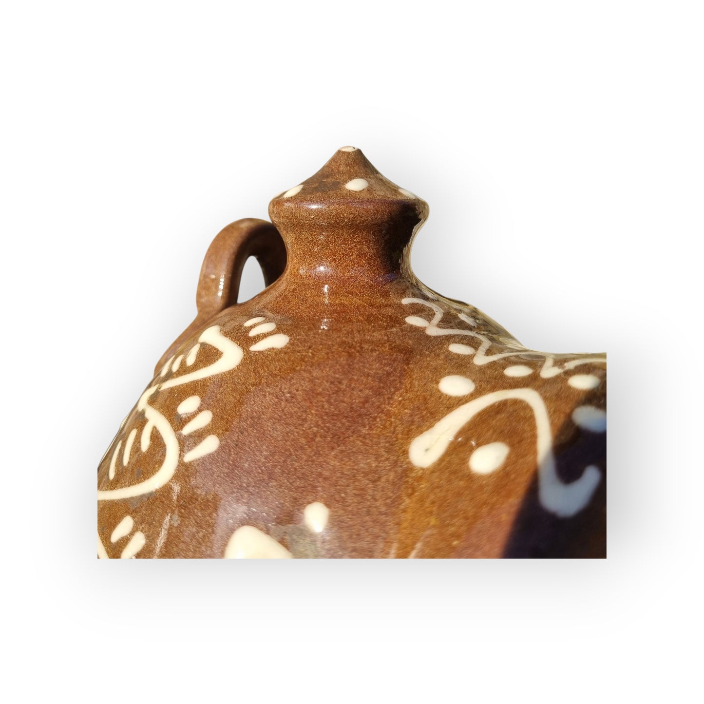 Large Late 19th-Century Slipware Decorated Salt Pig Bearing The Initials "ER" & Inscription Of "SALT"