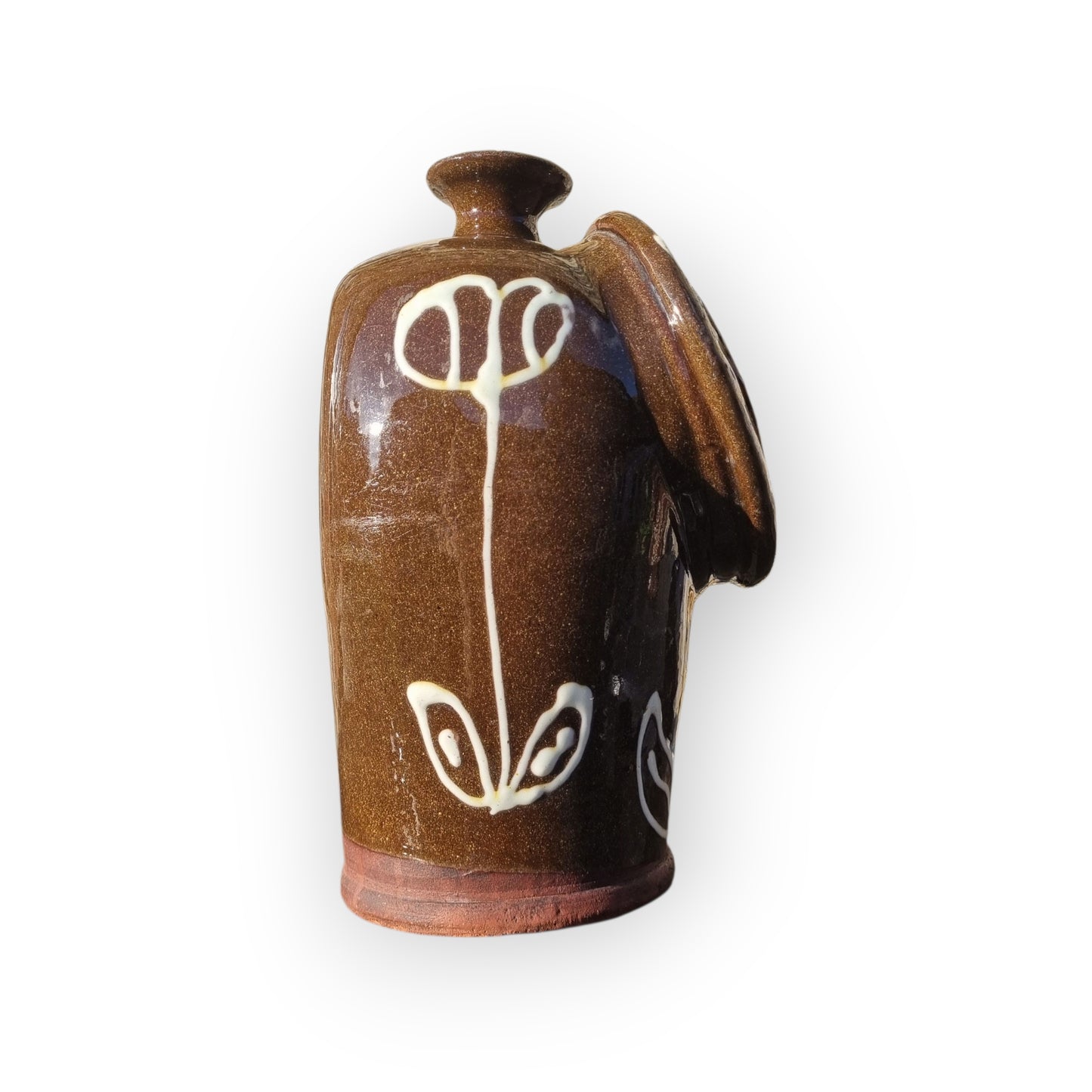 Large Late 19th-Century Slipware Decorated Salt Pig Bearing The Inscription "SALT"
