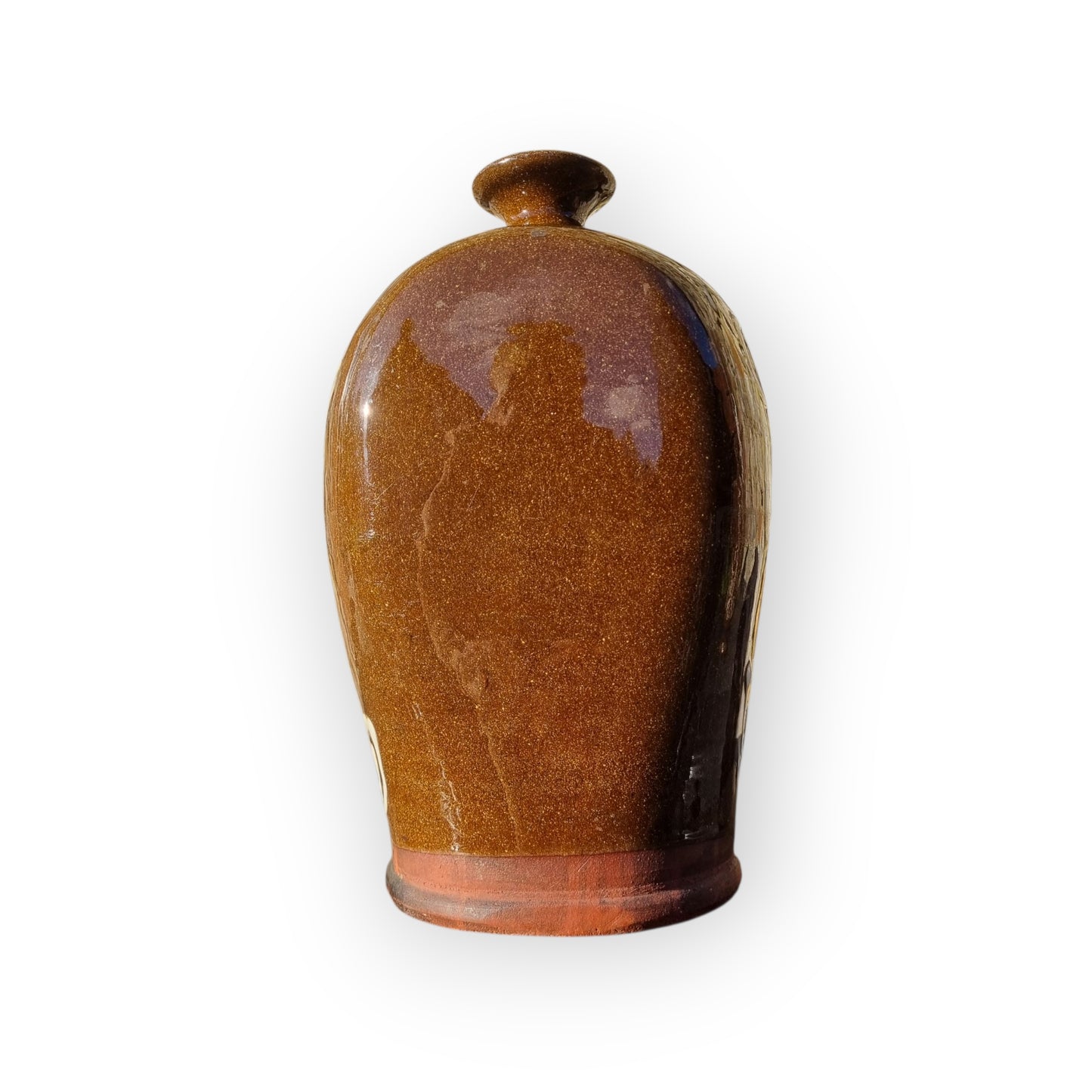 Large Late 19th-Century Slipware Decorated Salt Pig Bearing The Inscription "SALT"