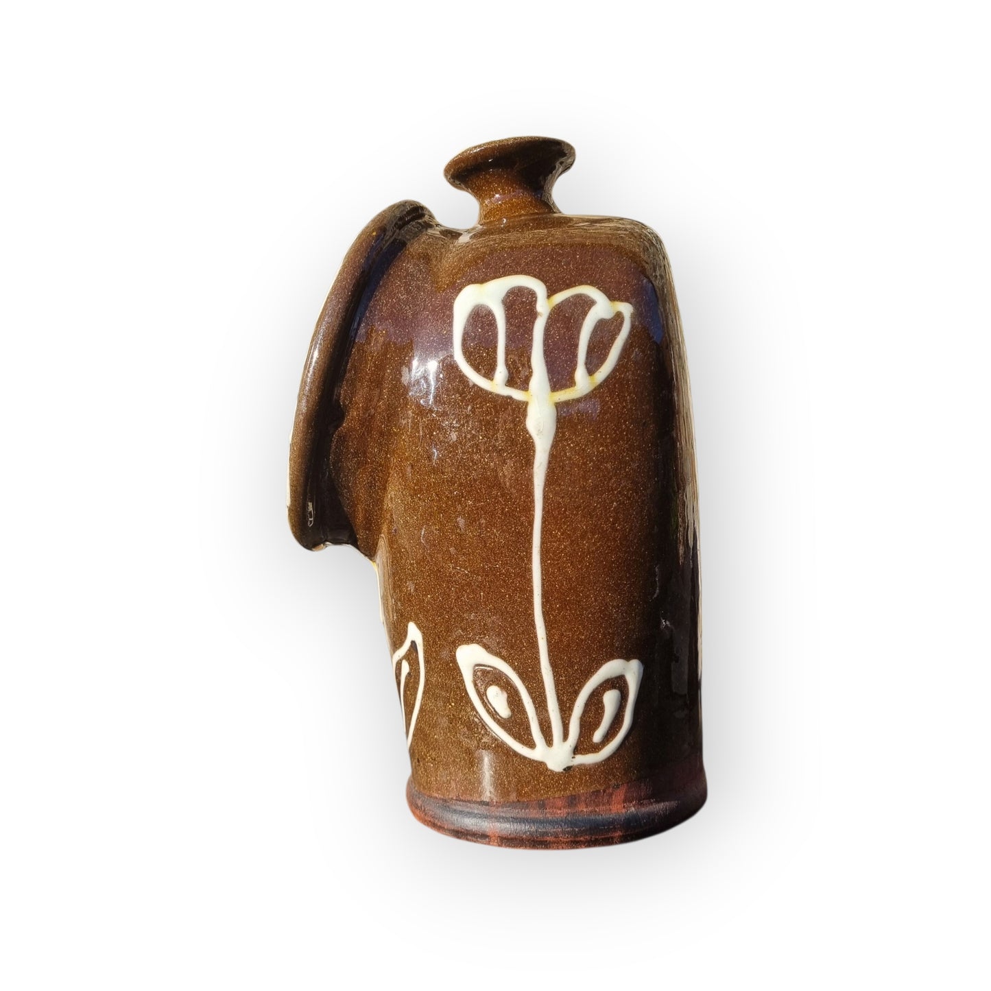 Large Late 19th-Century Slipware Decorated Salt Pig Bearing The Inscription "SALT"