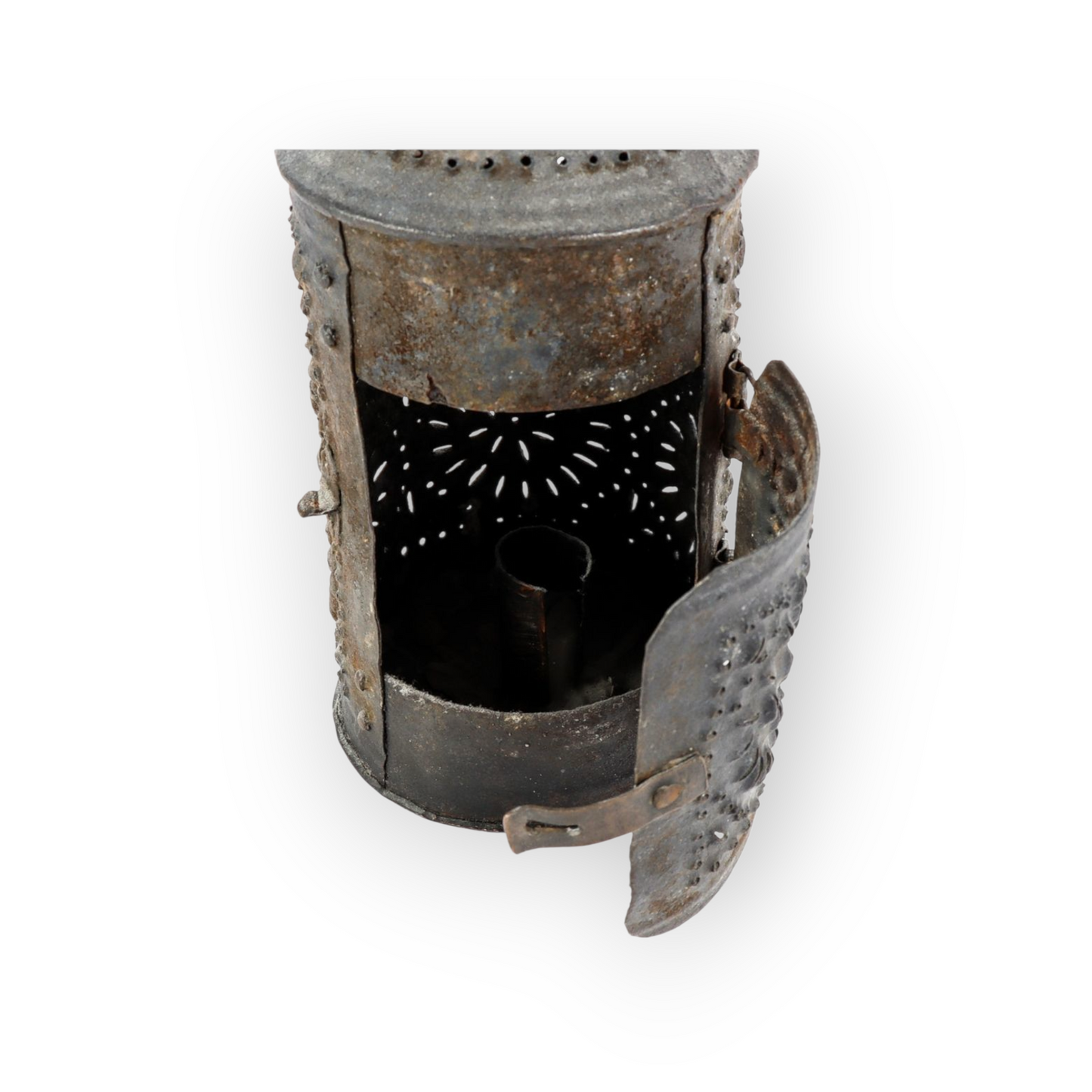 Late 18th Century Antique Toleware Shepherds Candle Lantern