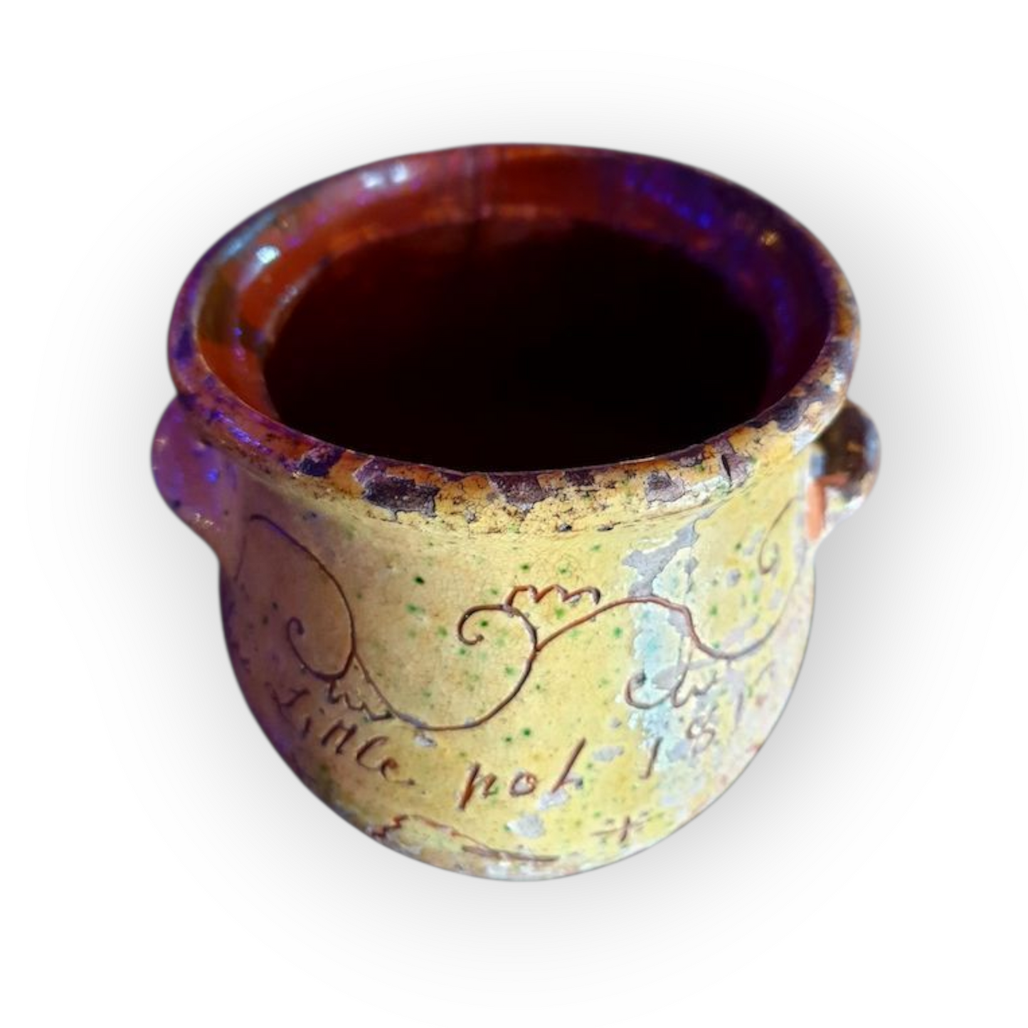An Early 19th-Century Antique Donyatt Pottery Slipware Pot Dated 1813, Made in Somerset, England - Ex-Sampson & Horne