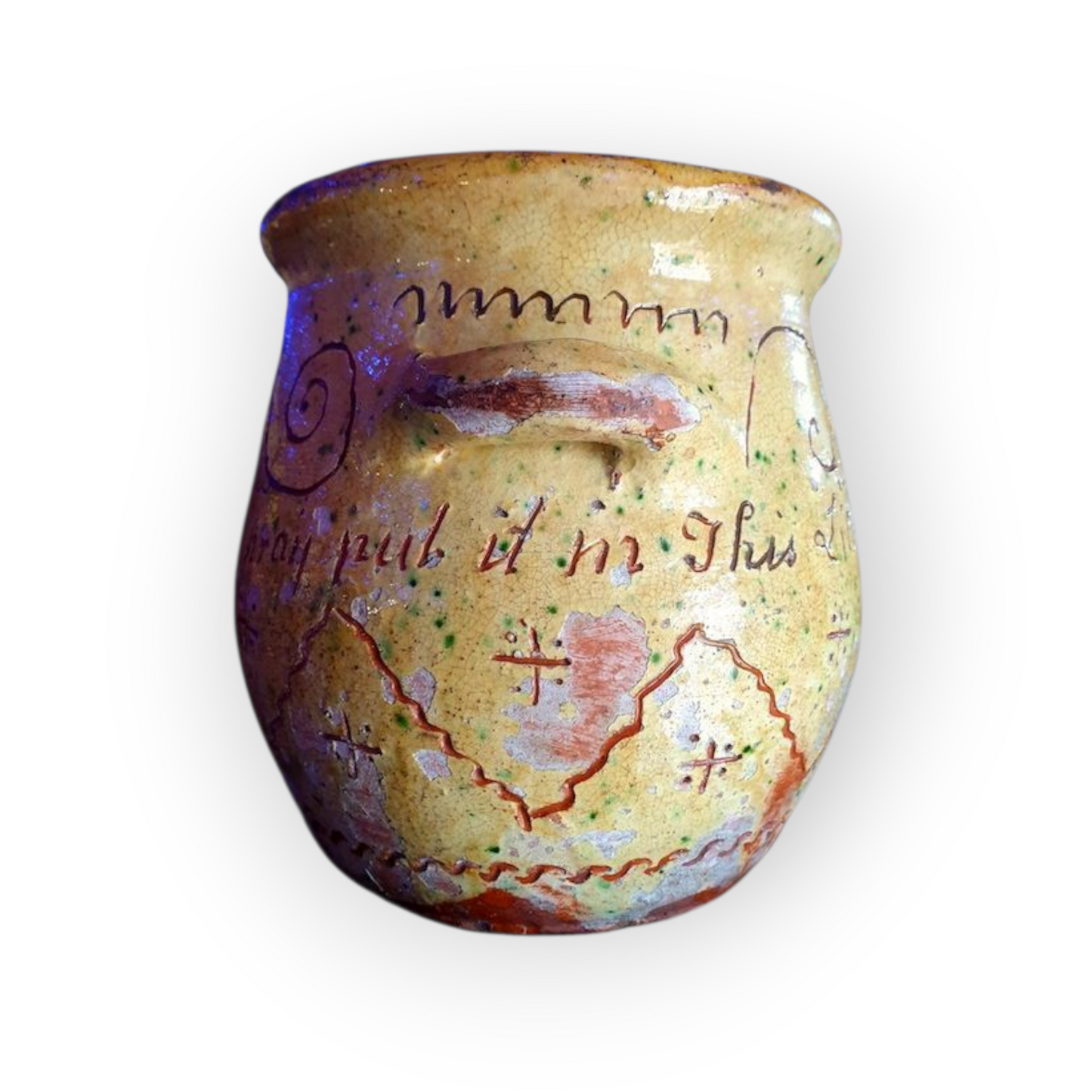 An Early 19th-Century Antique Donyatt Pottery Slipware Pot Dated 1813, Made in Somerset, England - Ex-Sampson & Horne