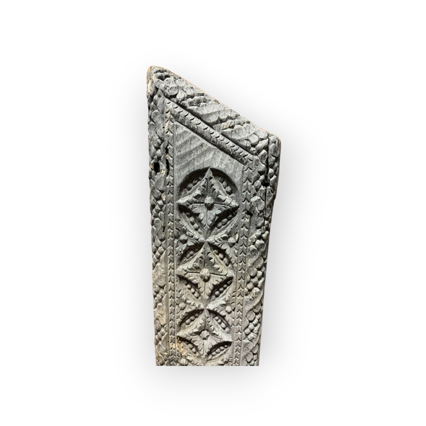 A Rare 16th-Century English Antique Carved Oak Pew End Attributed To Devon, England