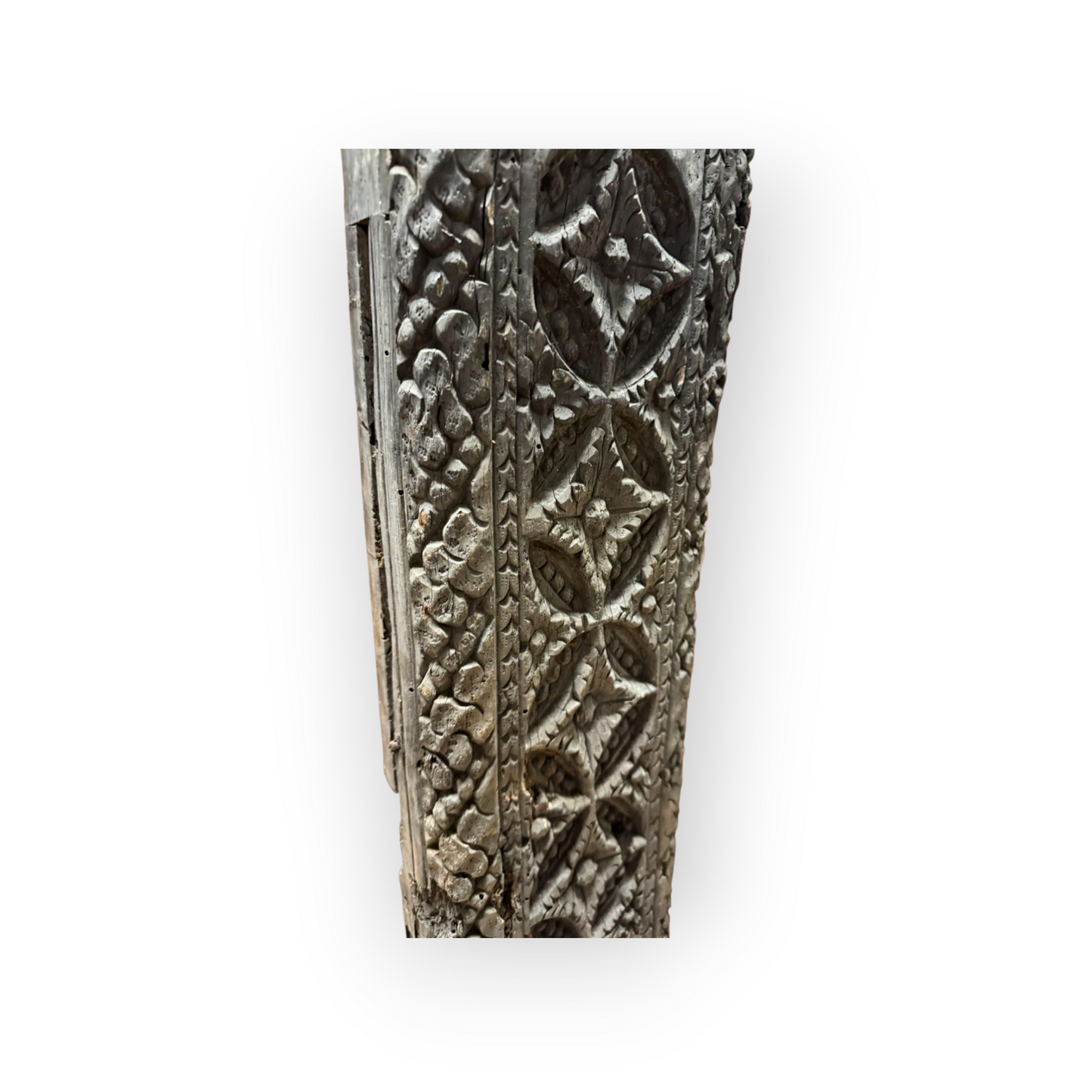 A Rare 16th-Century English Antique Carved Oak Pew End Attributed To Devon, England