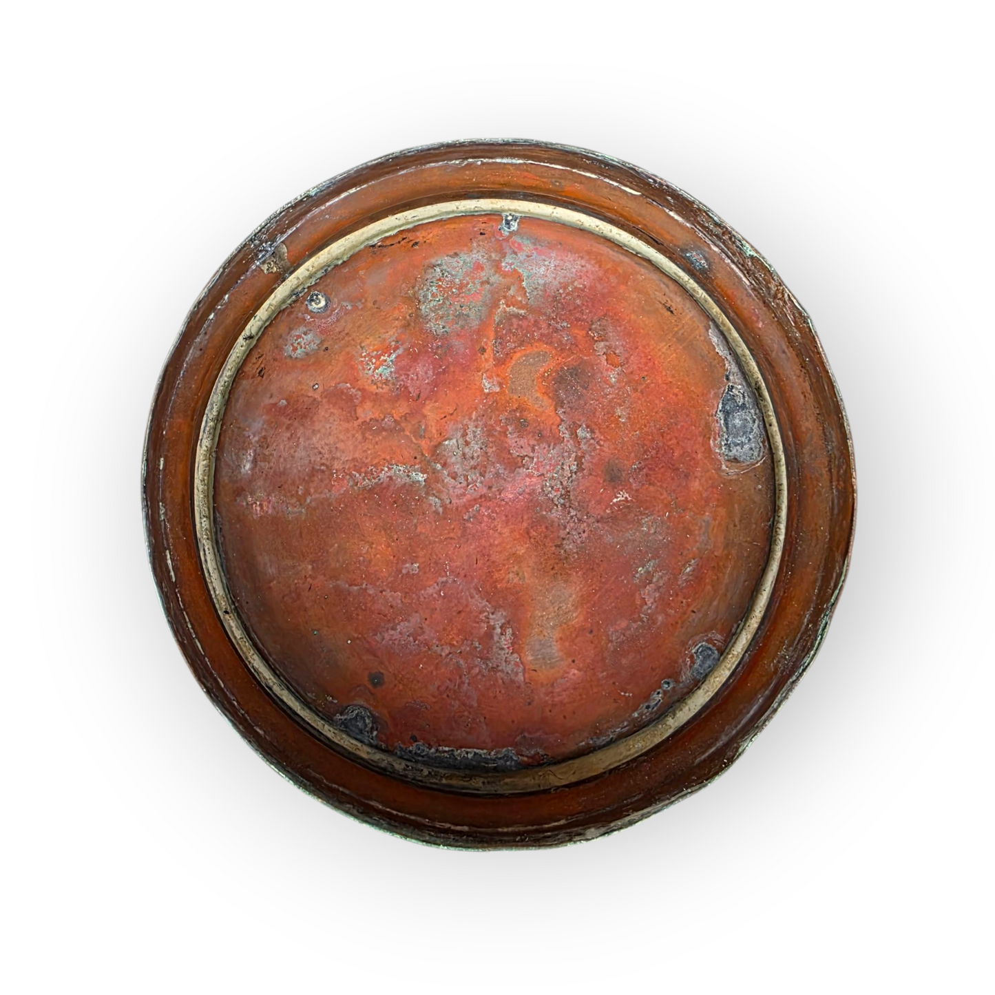 A Large & Rare 19th-Century Integrated English Antique Copper Tinder Box & Candlestick Bearing The Impressed Mark Of The City Of York