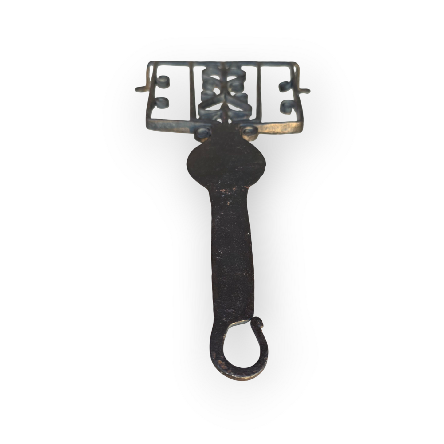 A Substantial Late 17th-century Antique Wrought Iron Trivet - Ornate English Hearth Ware