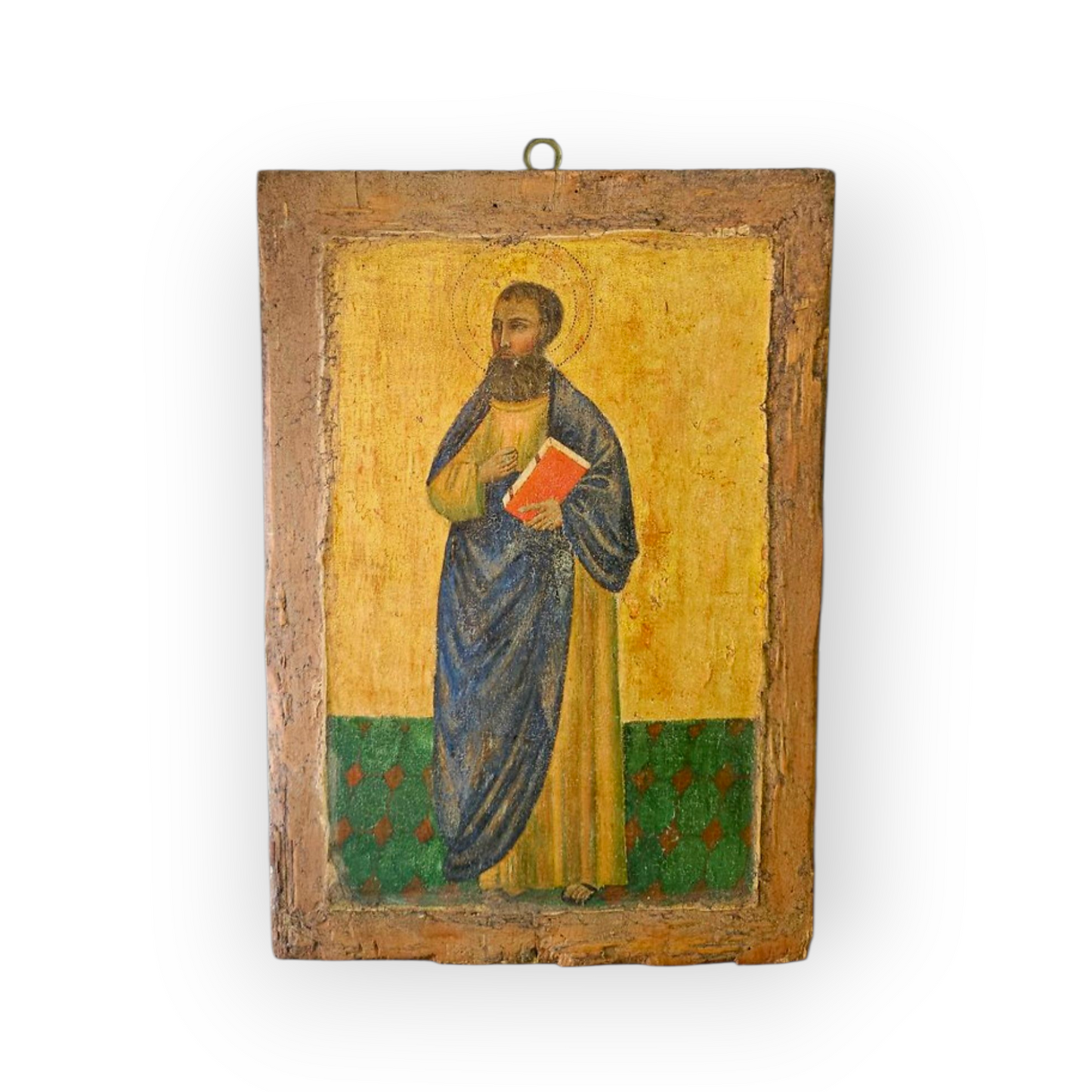 A Large 18th-Century Eastern Antique Orthodox Icon Of Saint Mark The Evangelist | Egg Tempera on Wood Panel
