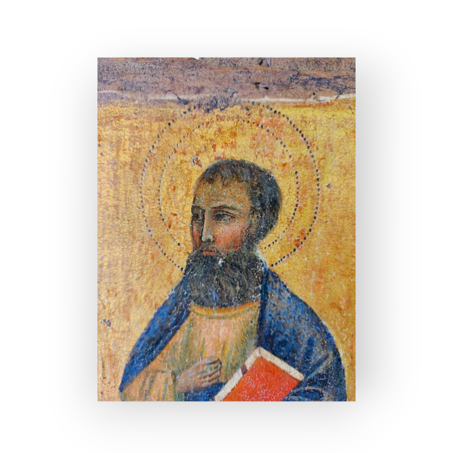 A Large 18th-Century Eastern Antique Orthodox Icon Of Saint Mark The Evangelist | Egg Tempera on Wood Panel