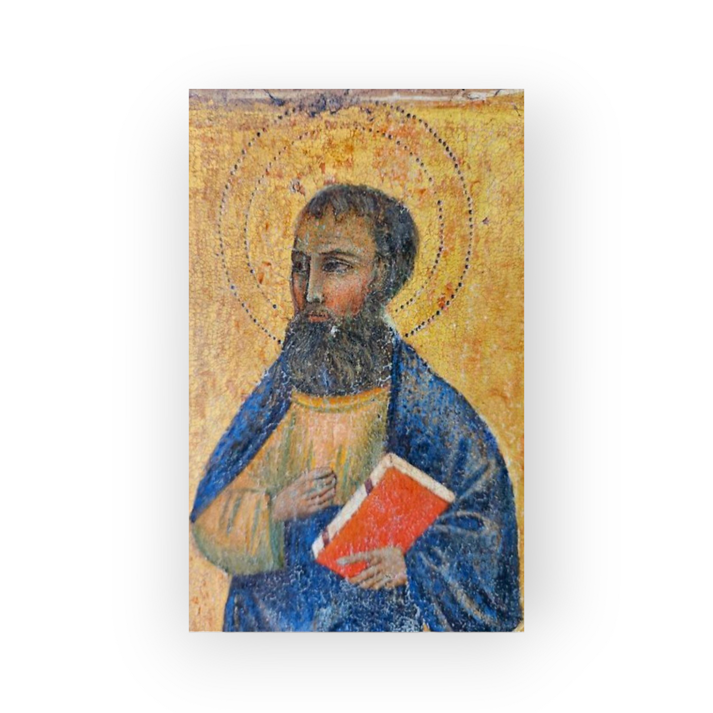 A Large 18th-Century Eastern Antique Orthodox Icon Of Saint Mark The Evangelist | Egg Tempera on Wood Panel