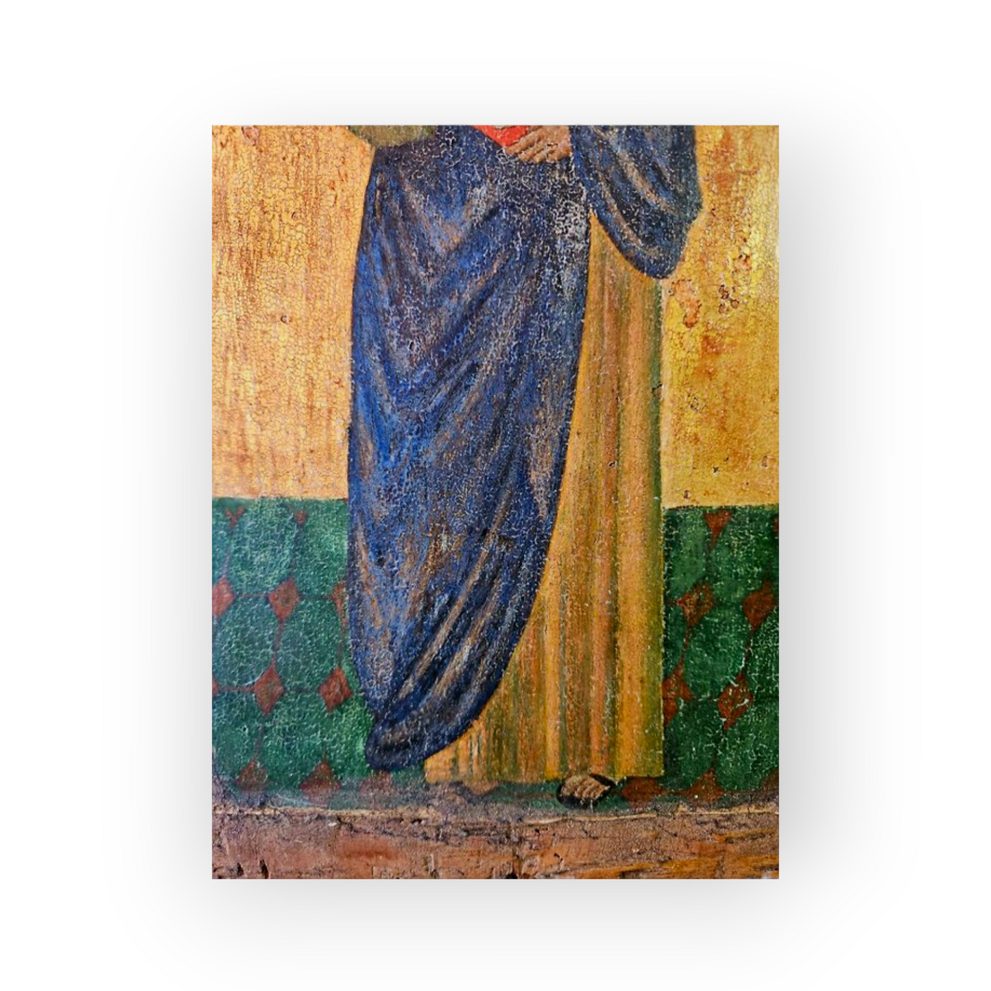 A Large 18th-Century Eastern Antique Orthodox Icon Of Saint Mark The Evangelist | Egg Tempera on Wood Panel