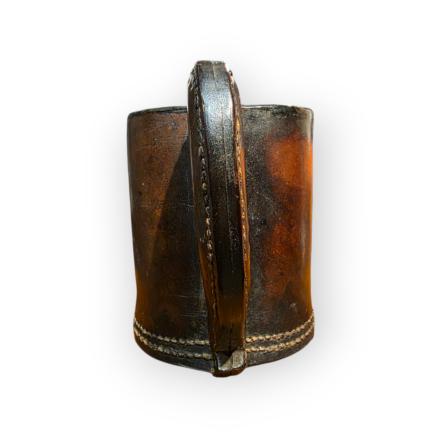 Late 18th-Century English Antique Leather Blackjack Tankard