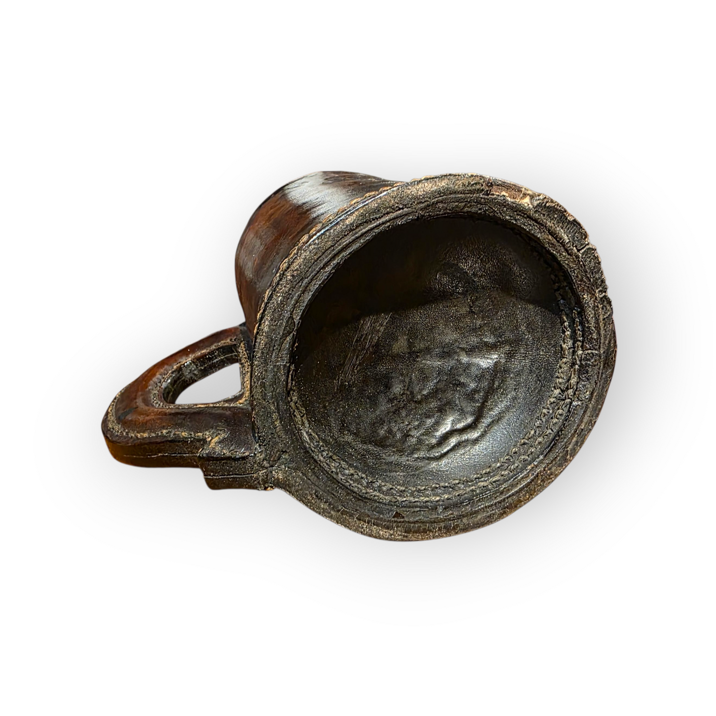 Late 18th-Century English Antique Leather Blackjack Tankard