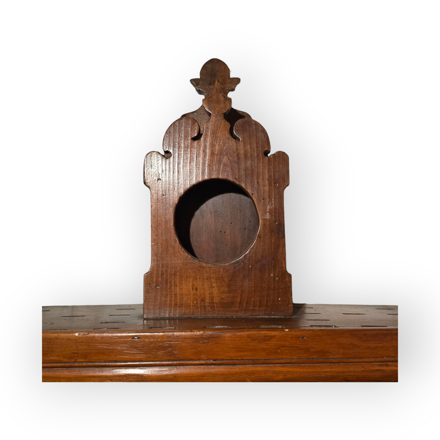 Late 18th-Century Welsh Antique Spoon Rack With A Brass Mortar Holder & Associated Brass Mortar| Antique Cutlery Holder
