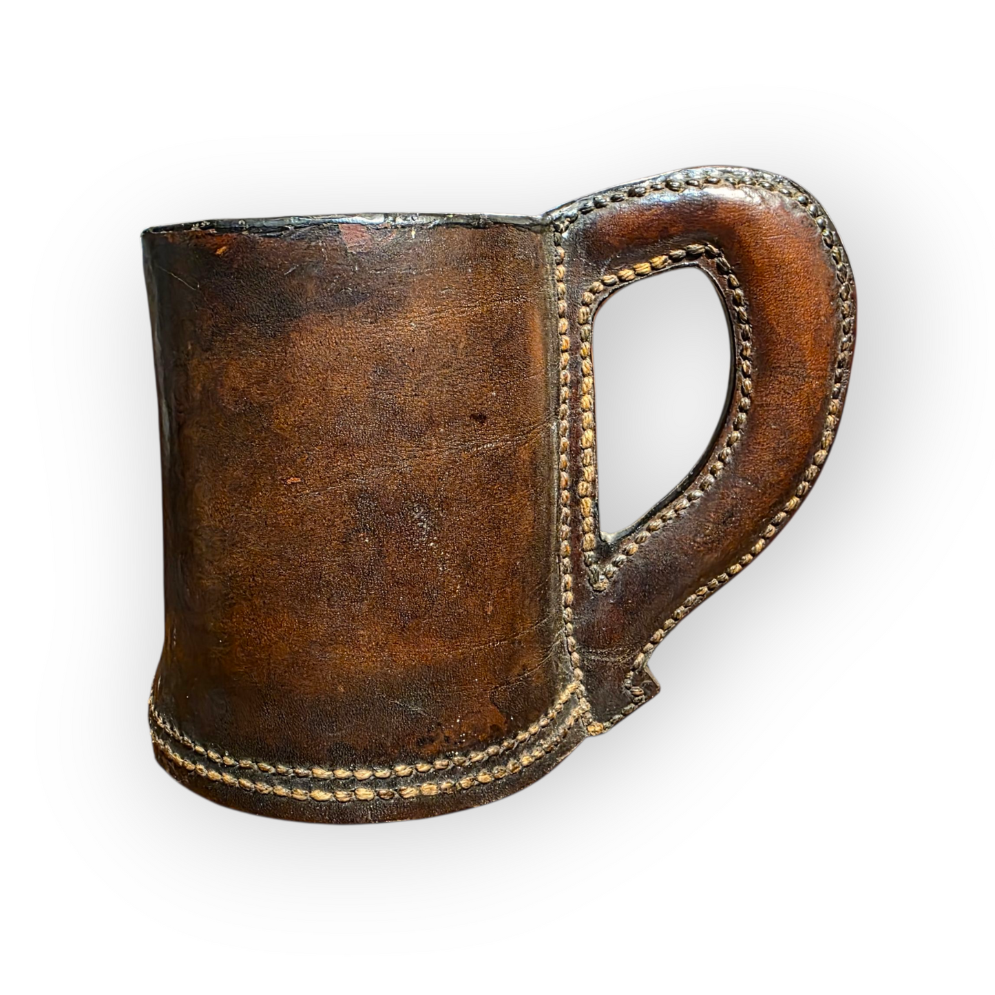Late 18th-Century English Antique Leather Blackjack Tankard