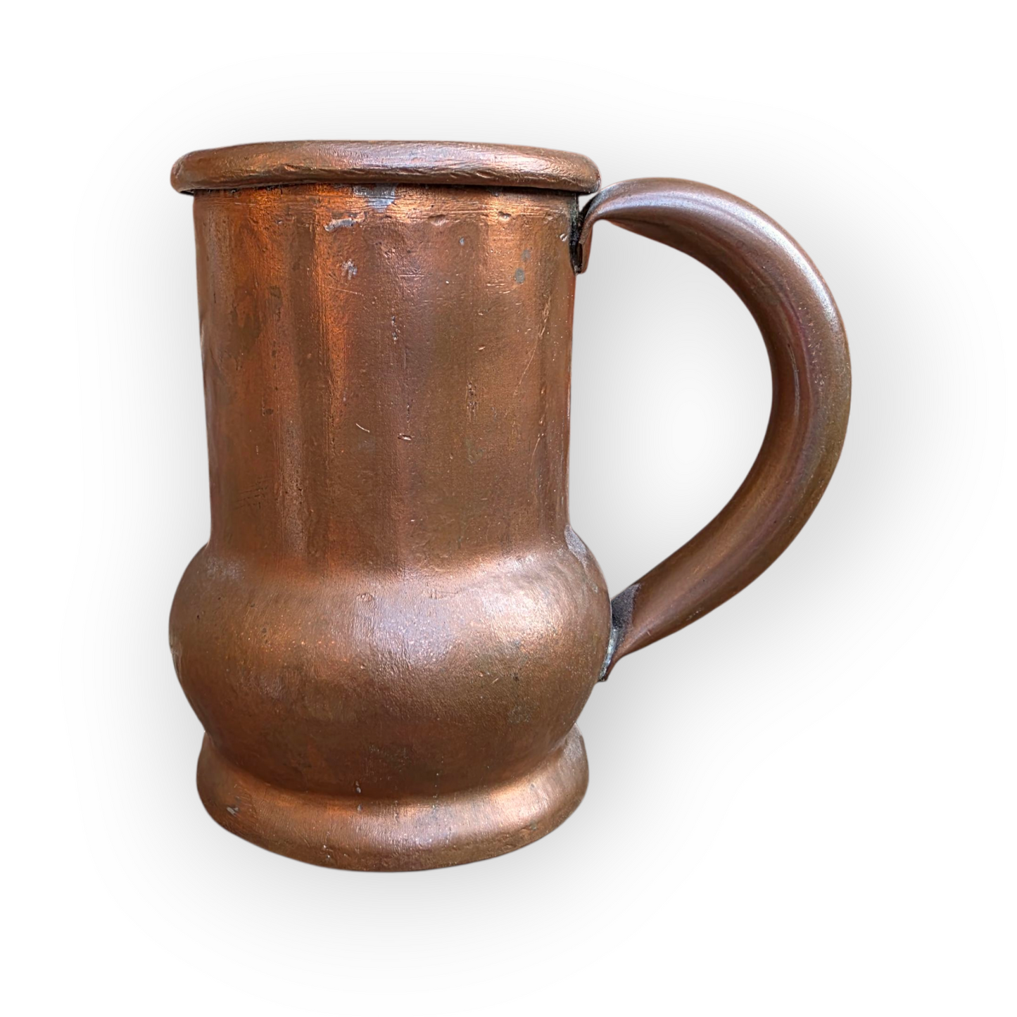 Late 18th-Century Antique Copper Tankard / One Pint Measure