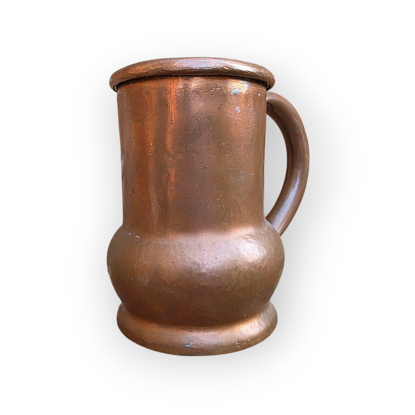 Late 18th-Century Antique Copper Tankard / One Pint Measure