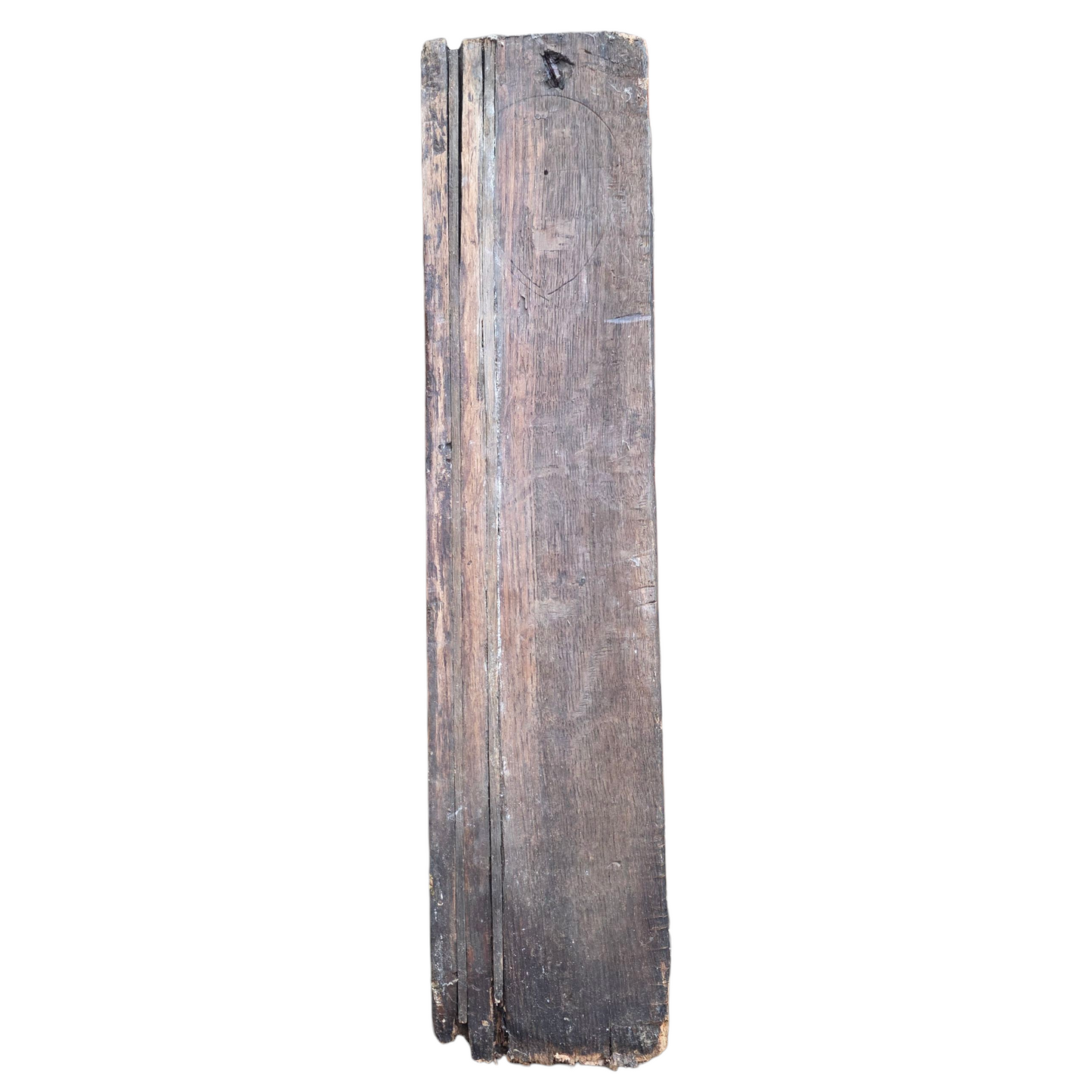 Three Late 16th-Century English Antique Carved Oak Terms / Figural Panels In Barn Found Condition