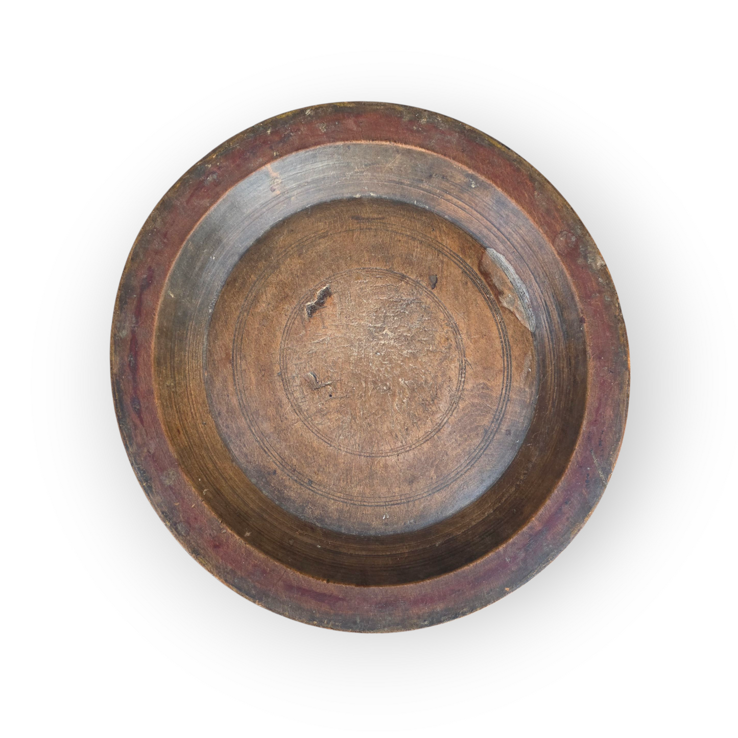 Antique Treen Plate | 18th Century Style Wooden Dish