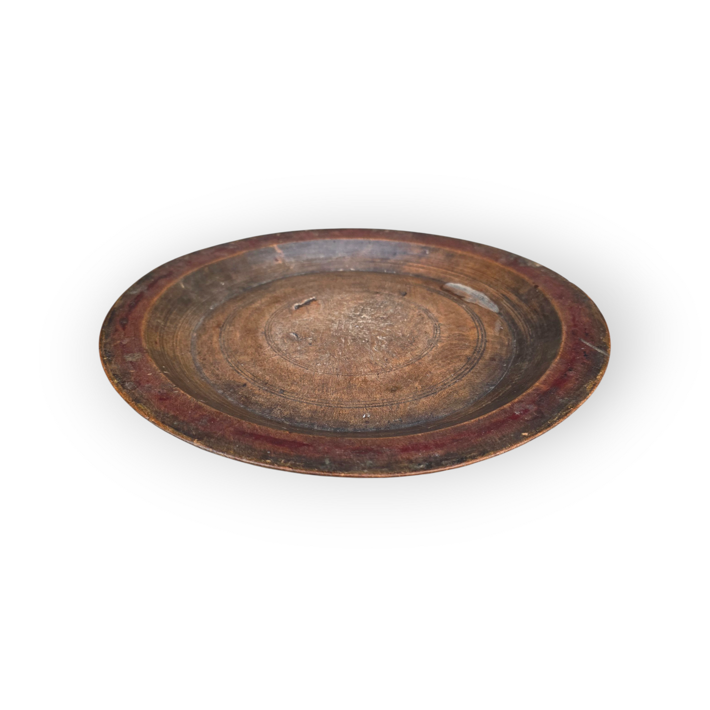 Antique Treen Plate | 18th Century Style Wooden Dish