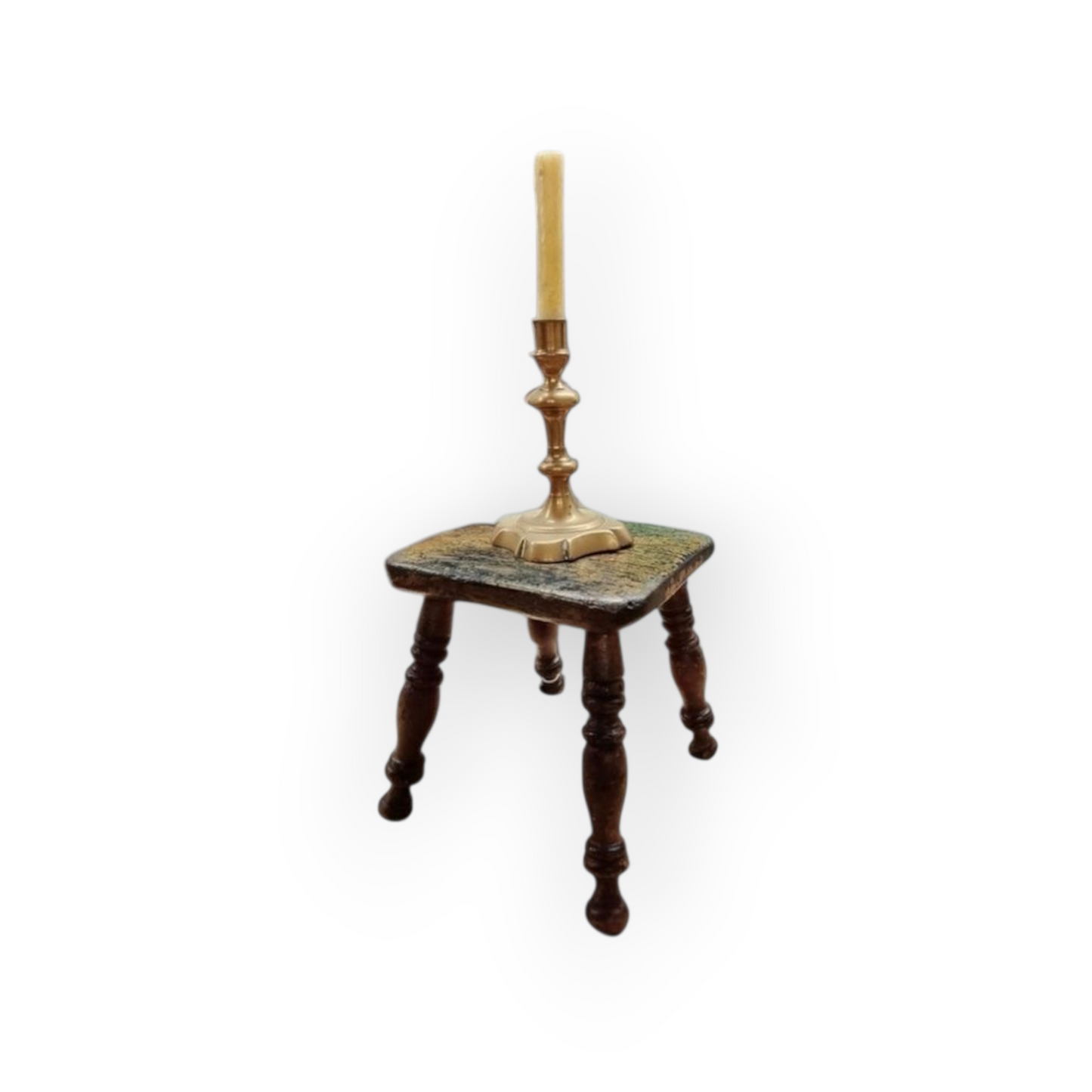 Early 19th Century George III Period English Antique Candlestand
Circa 1800–1810 | Original Paint | Treen