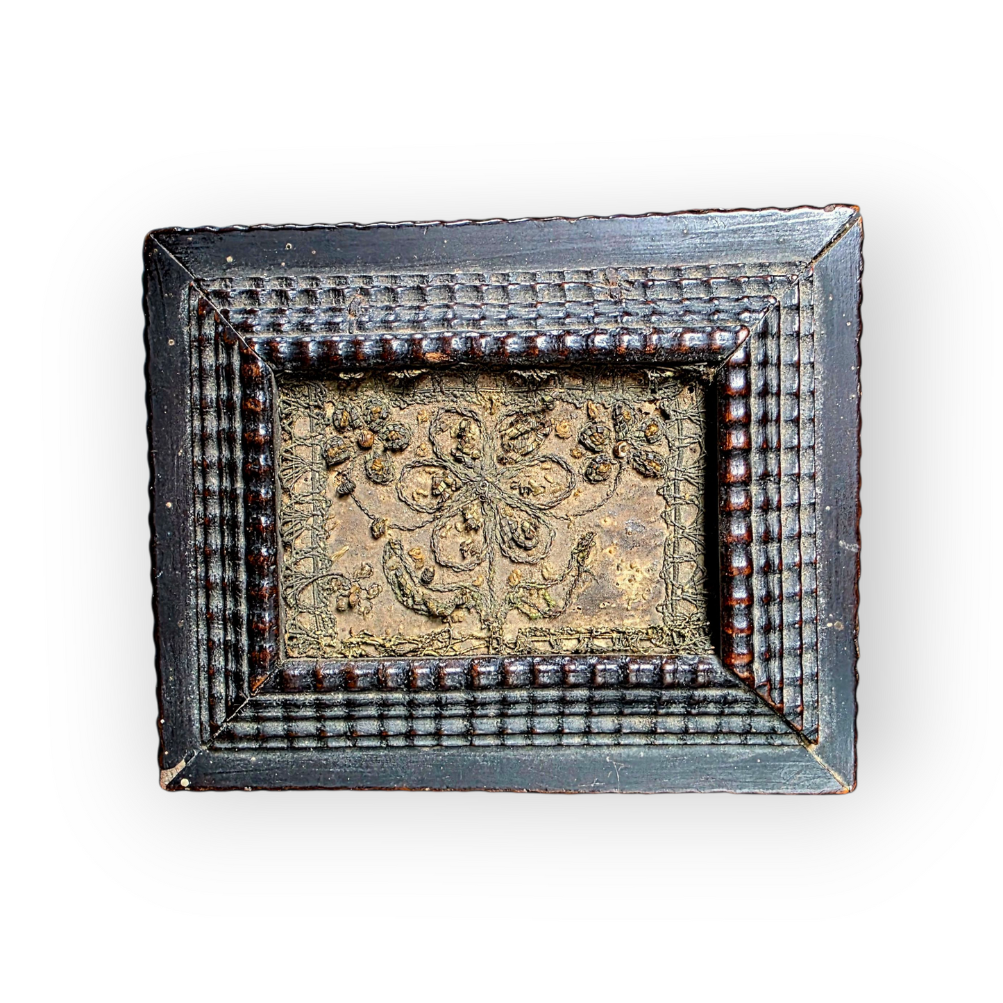 Early 17th-Century Continental Table-Top Box with Stumpwork Embroidery | Only 5 Inches Wide
