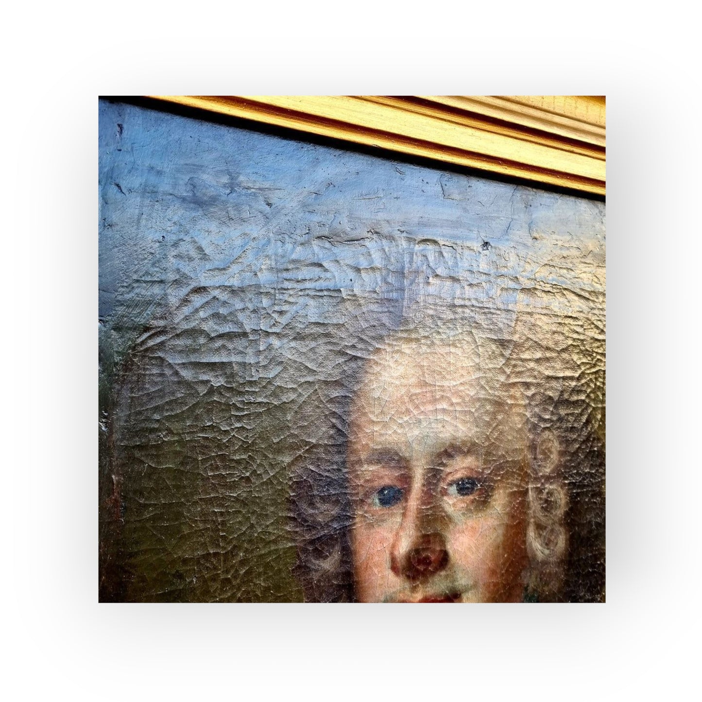 Follower of Hogarth - An 18th Century English School Antique Oil on Canvas Portrait of an Aristocratic Gentleman