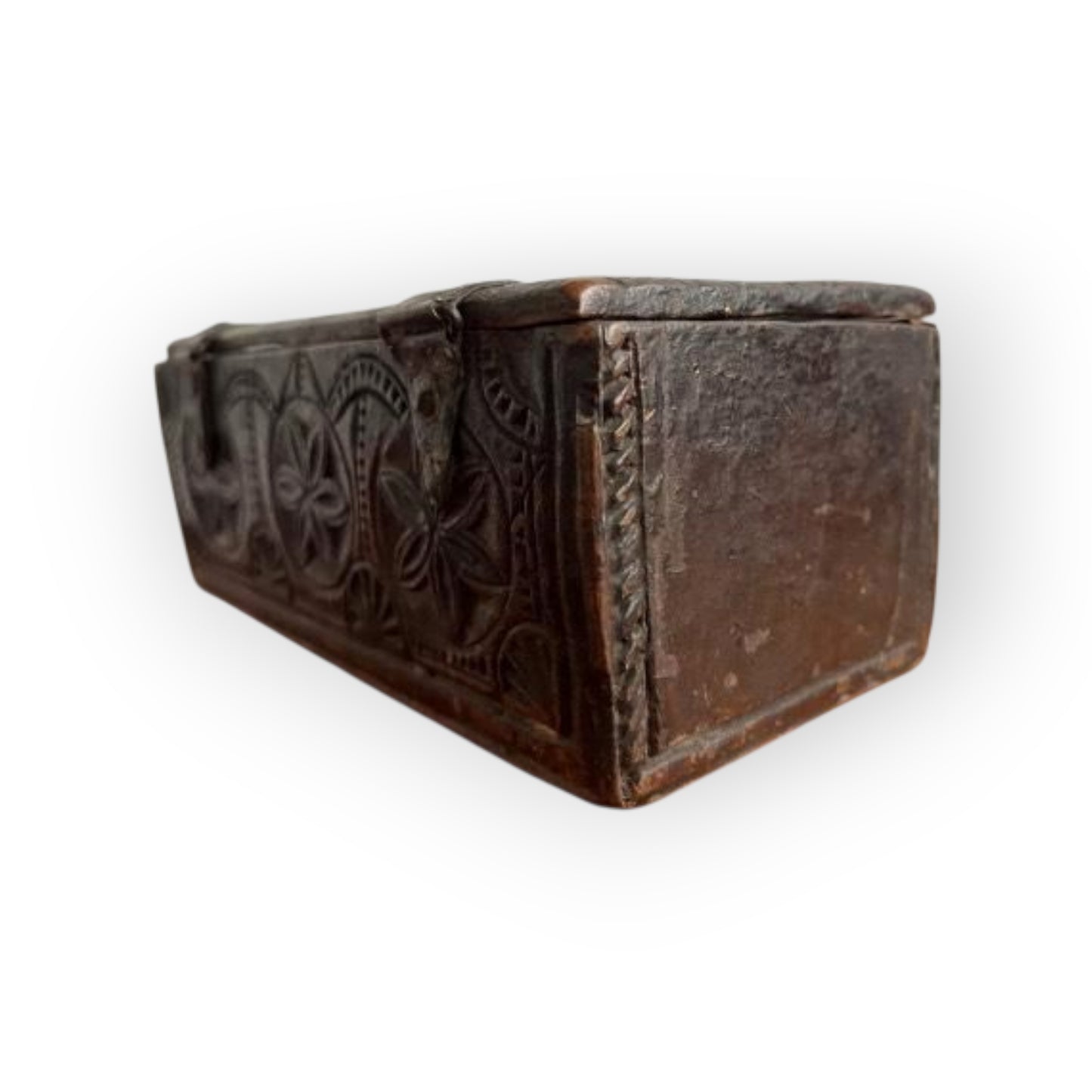 Diminutive Early 17th Century Antique Treen Table Top Box – Vernacular Form | Love Token