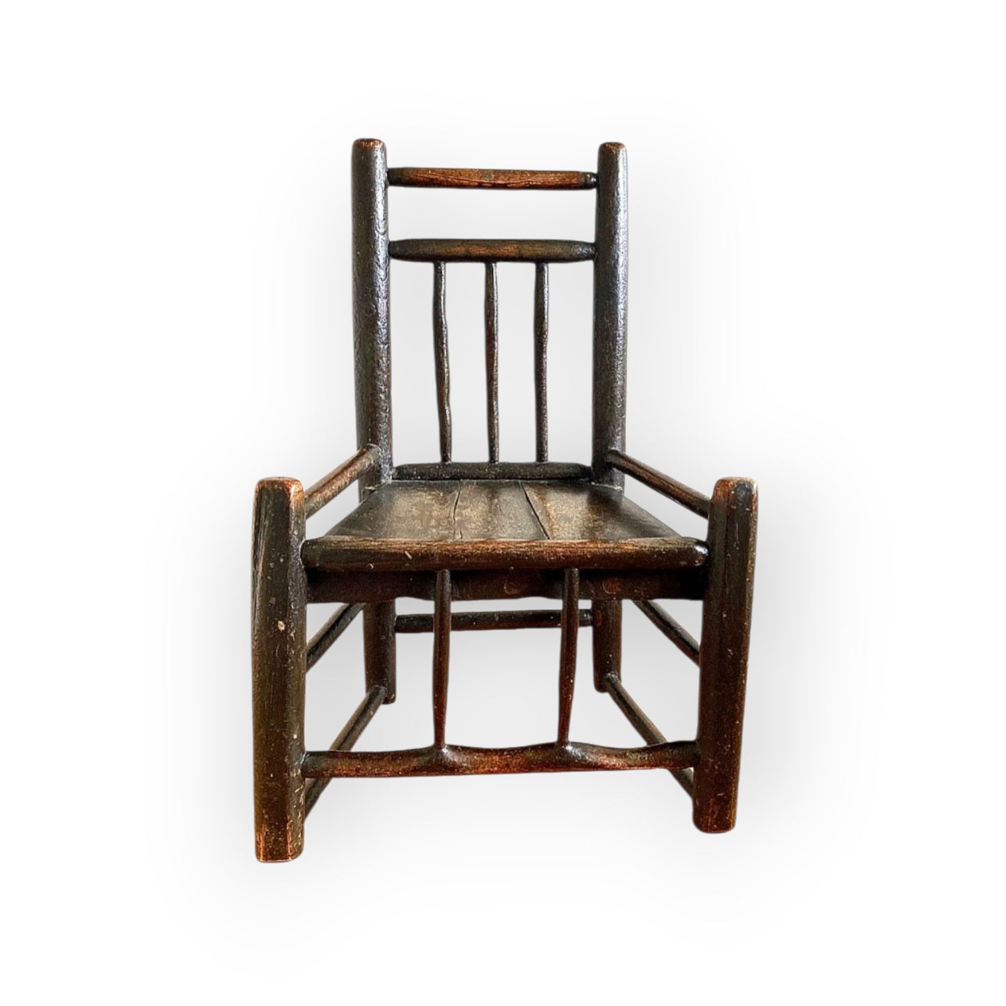 Primitive Early 18th-Century English Antique Childs Turners Chair Circa 1700