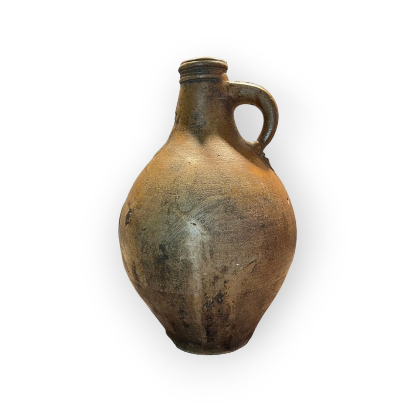 Large Mid-17th-Century German Antique Bellarmine Bartmann Stoneware Jug With Love Heart Medallion | Rhineland