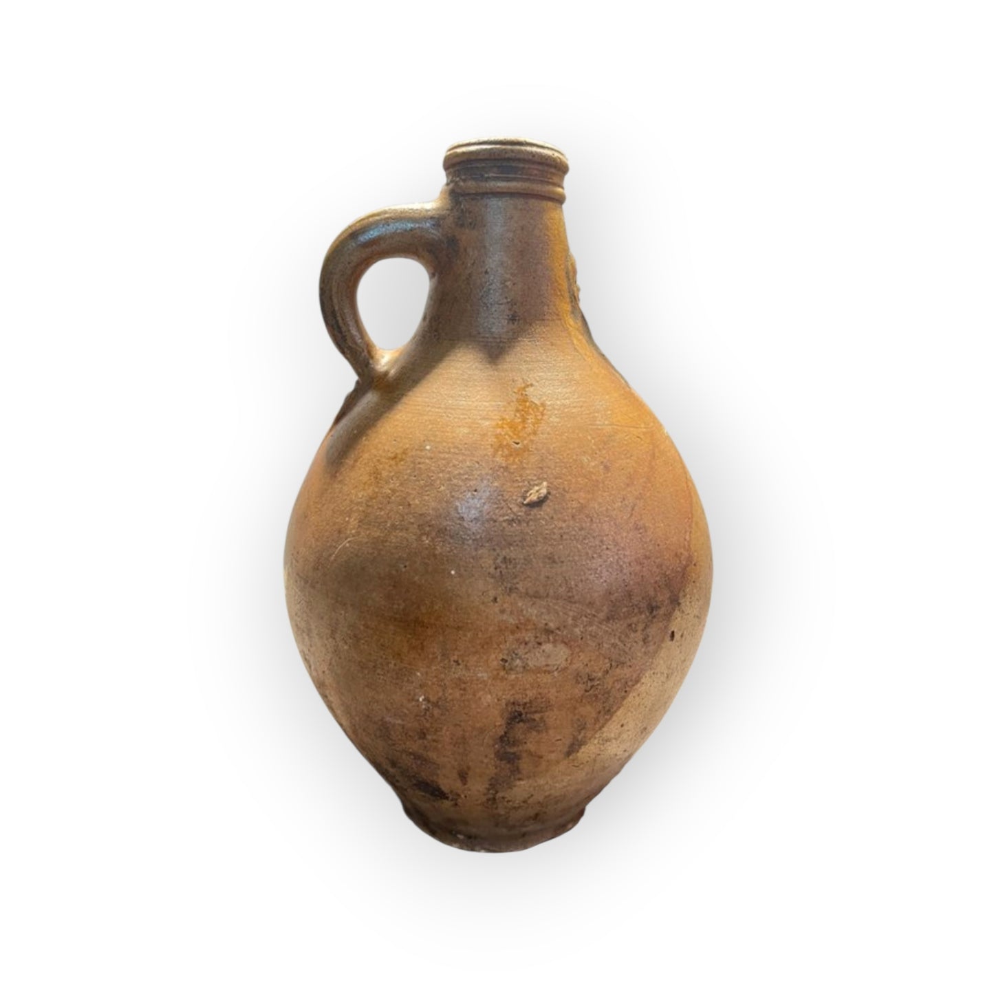Large Mid-17th-Century German Antique Bellarmine Bartmann Stoneware Jug With Love Heart Medallion | Rhineland