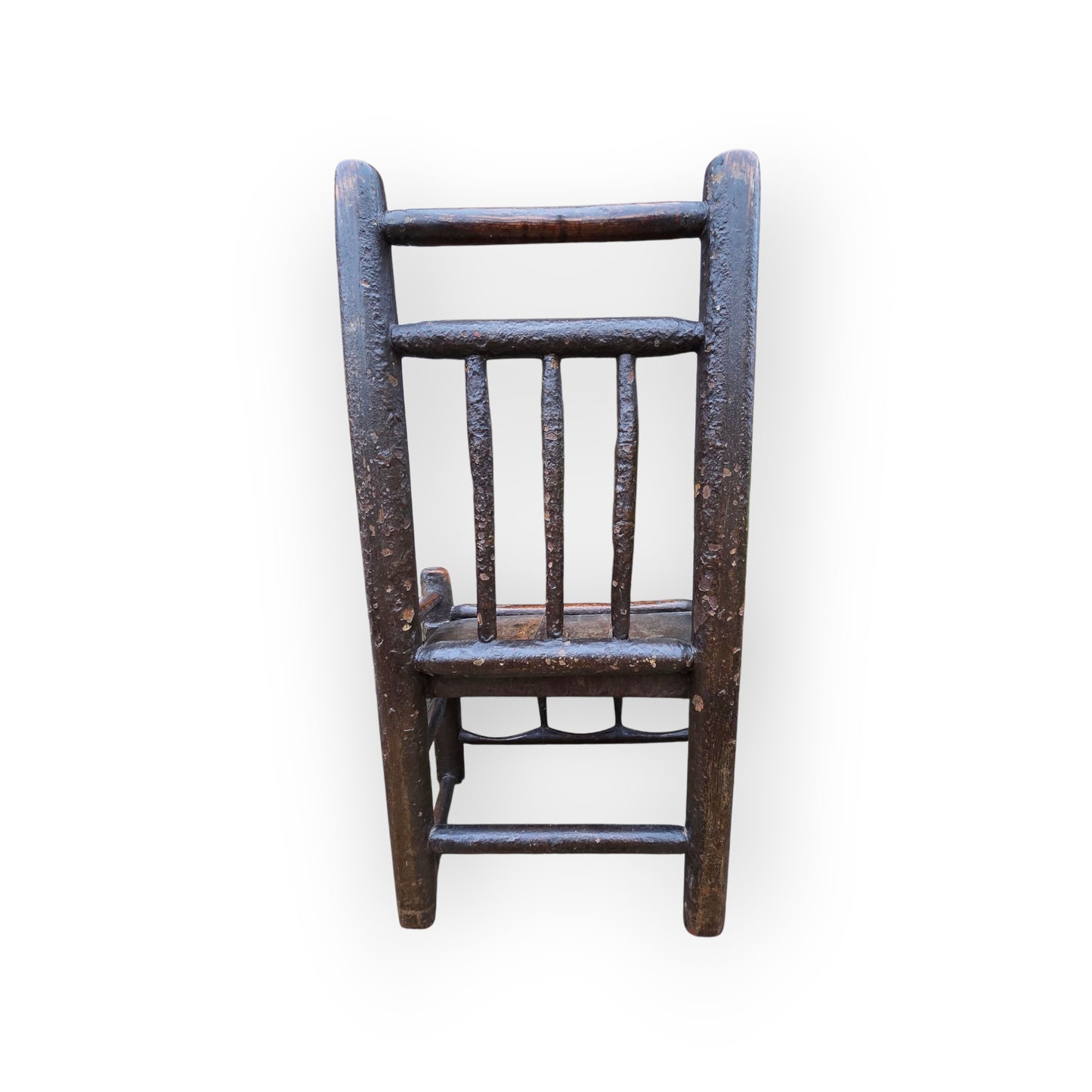 Primitive Early 18th-Century English Antique Childs Turners Chair Circa 1700