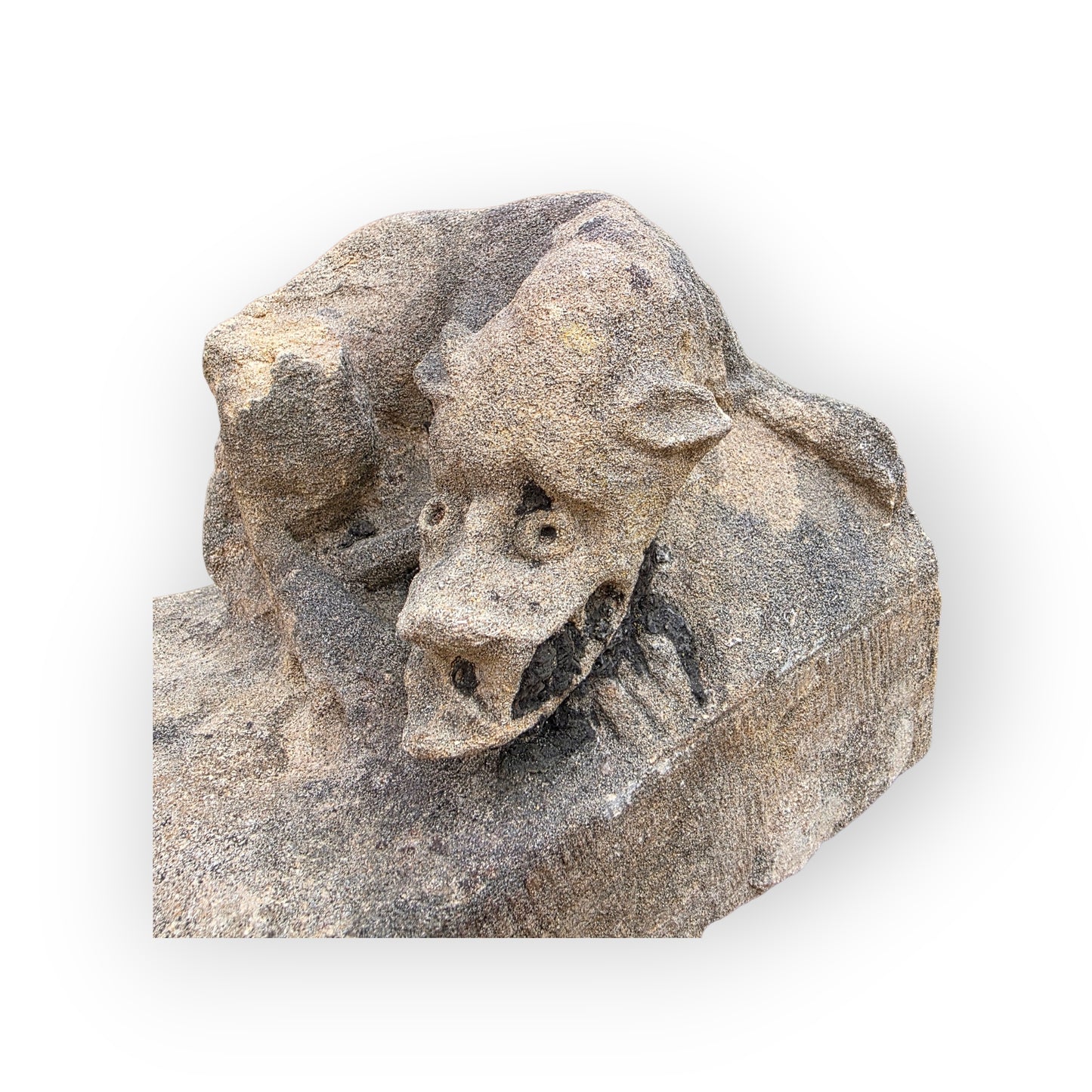 Medieval Period - 15th Century English Antique Carved Stone Grotesque