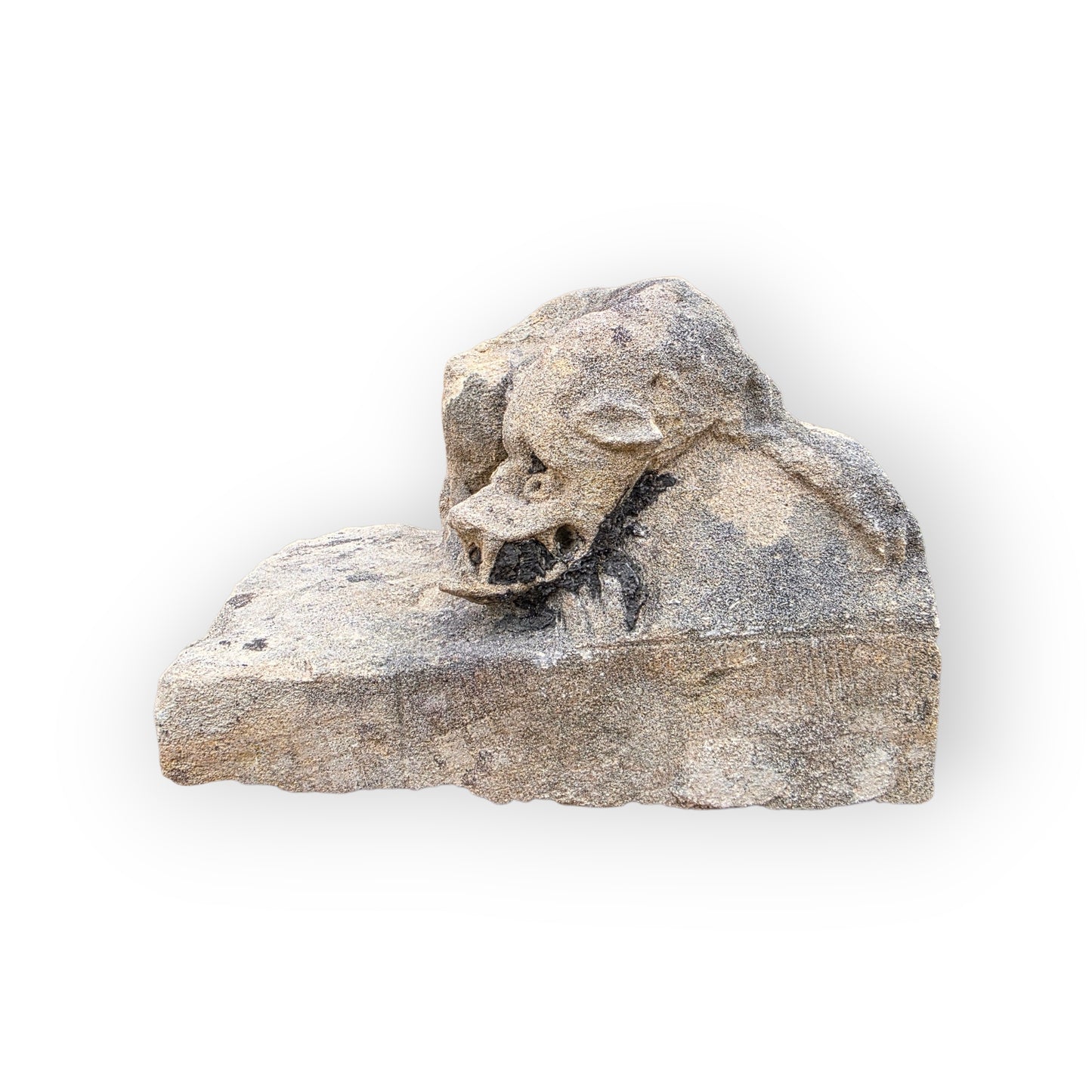 Medieval Period - 15th Century English Antique Carved Stone Grotesque