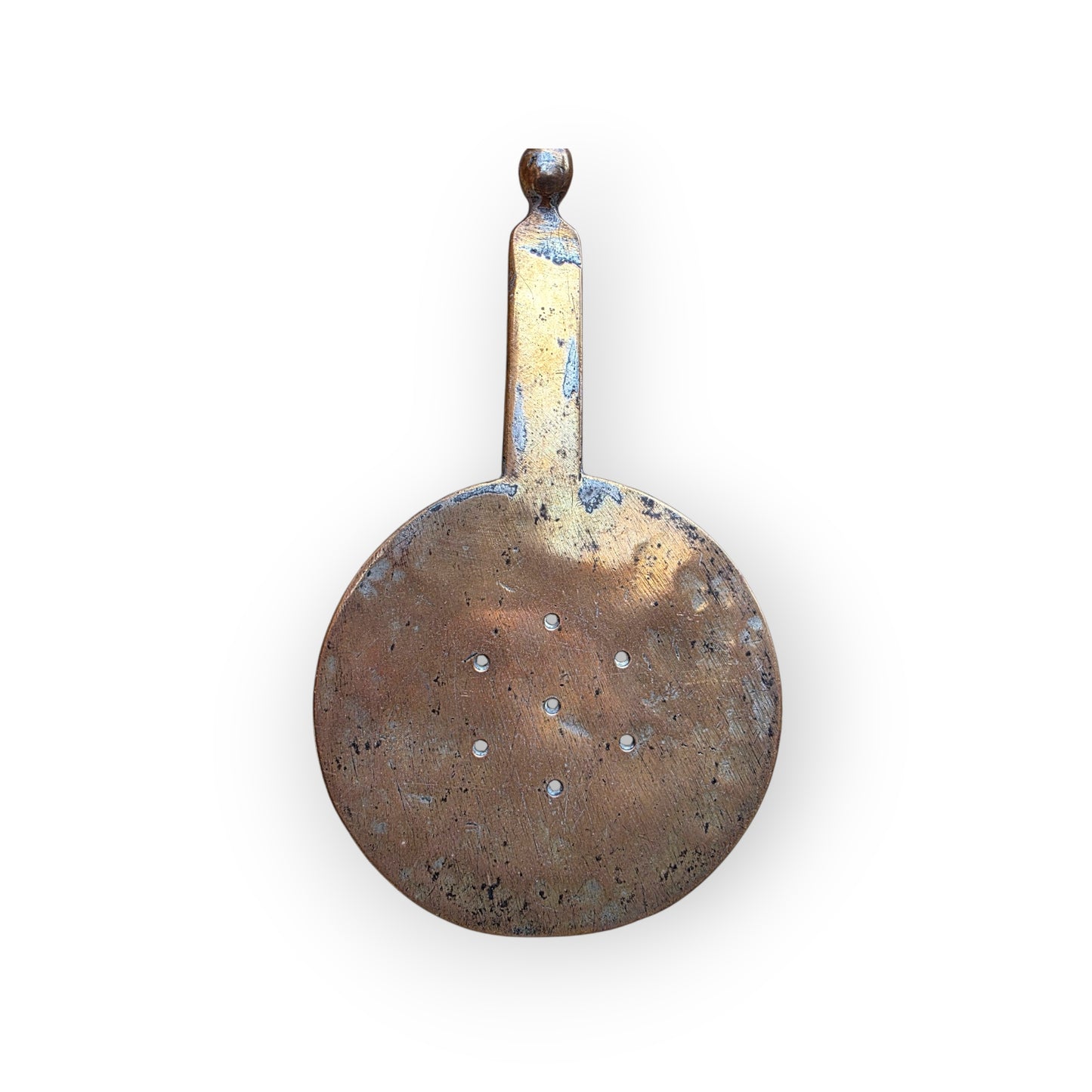 Mid 18th-Century Antique Brass Salamander | Cooking Utensil