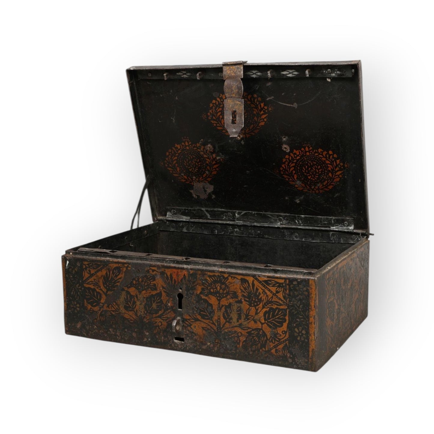 Late 18th Century English Antique Box With Japanned Decoration