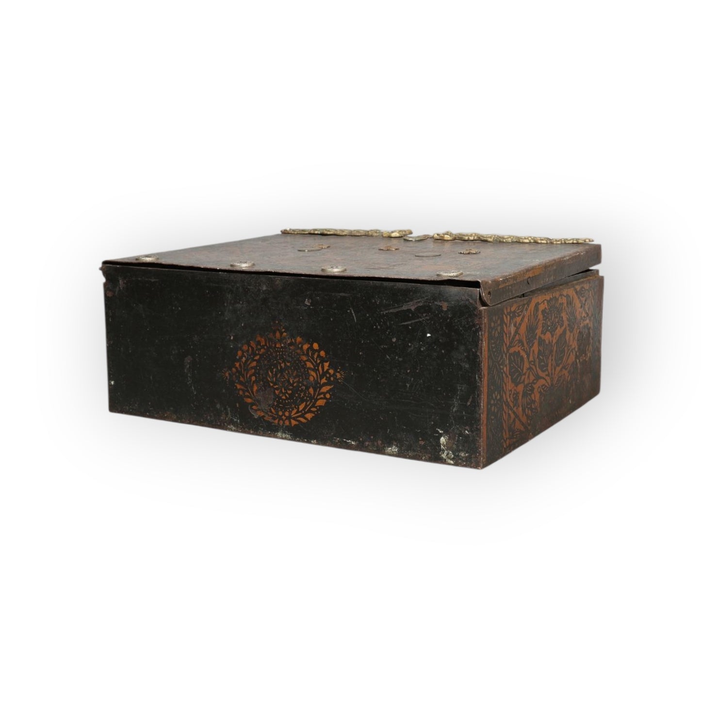Late 18th Century English Antique Box With Japanned Decoration