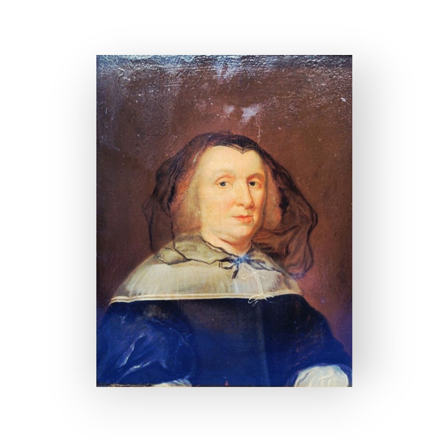 A Modest-Sized 17th Century Dutch School Antique Oil on Panel Portrait of a Lady
