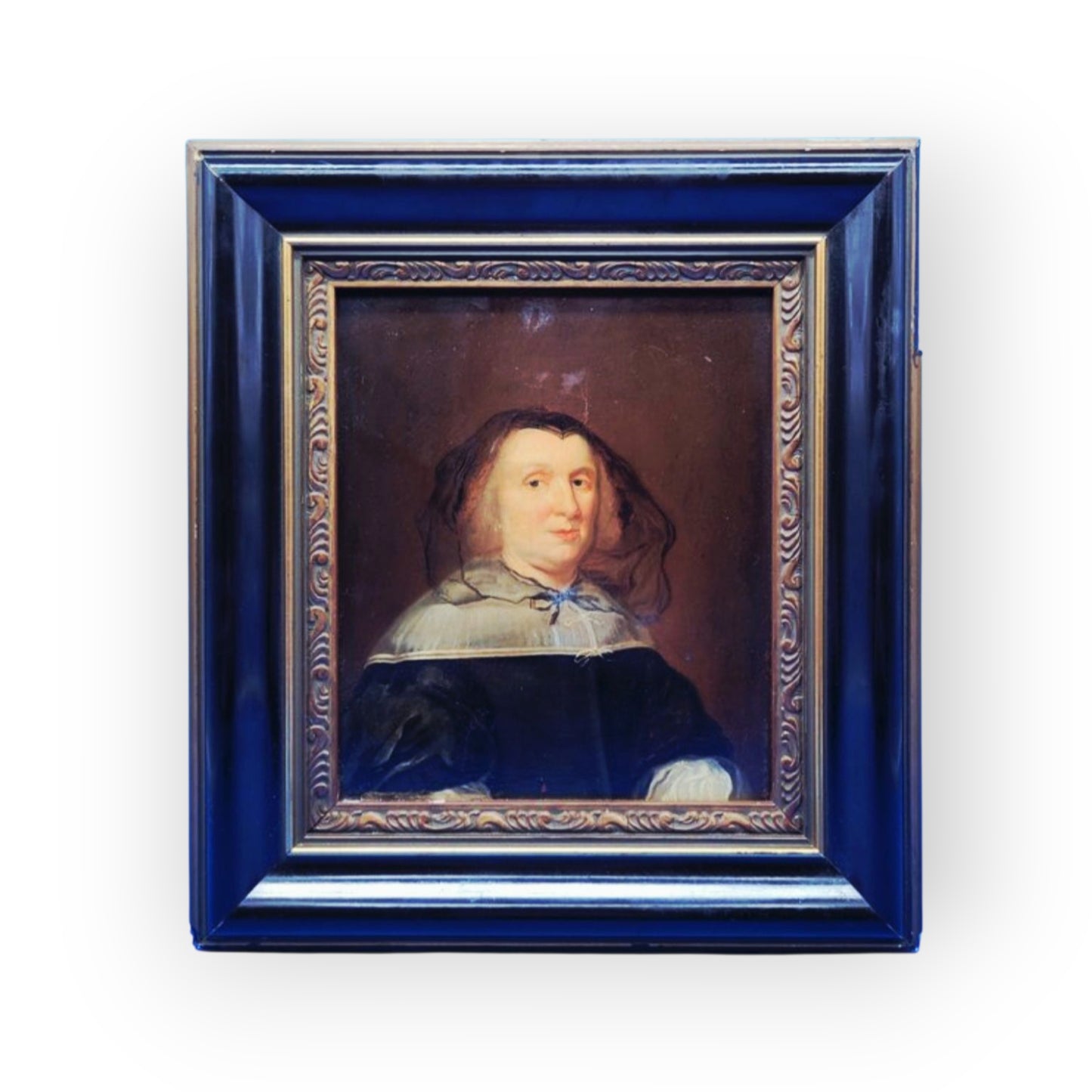 A Modest-Sized 17th Century Dutch School Antique Oil on Panel Portrait of a Lady