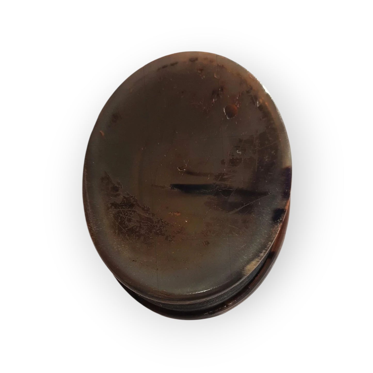 An Early 18th-Century English Antique Pressed Horn Tobacco Snuff Box, Attributed to John Obrisset (Active 1705-1727), Depicting The Arms of Sir Francis Drake