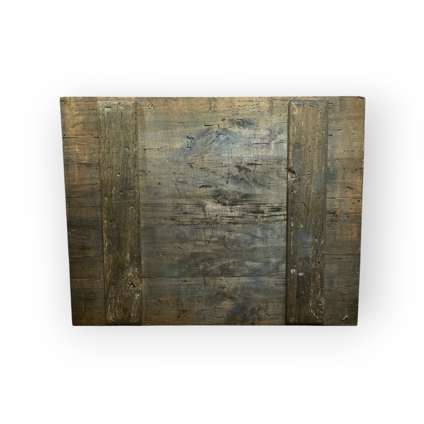 Naive 18th-Century Style Primitive Antique Painting of a Country House