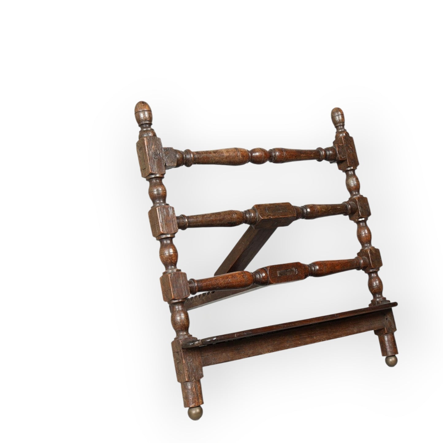Rare 17th-Century English Antique Turned Oak Book Rest / Book Stand