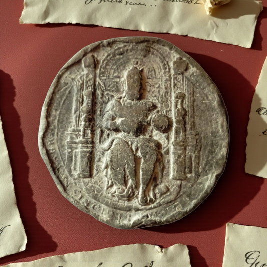 A Large 16th-Century Spanish Antique Lead Seal Of Philip II Of Spain (1556-1598)